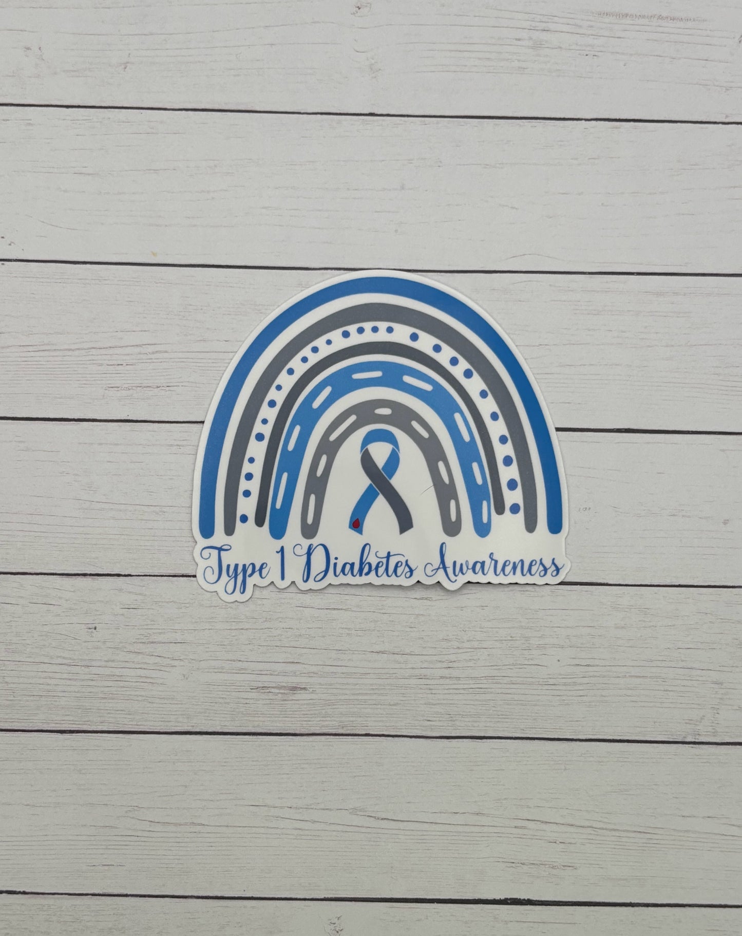 Type 1 Diabetes Awareness Rainbow Sticker