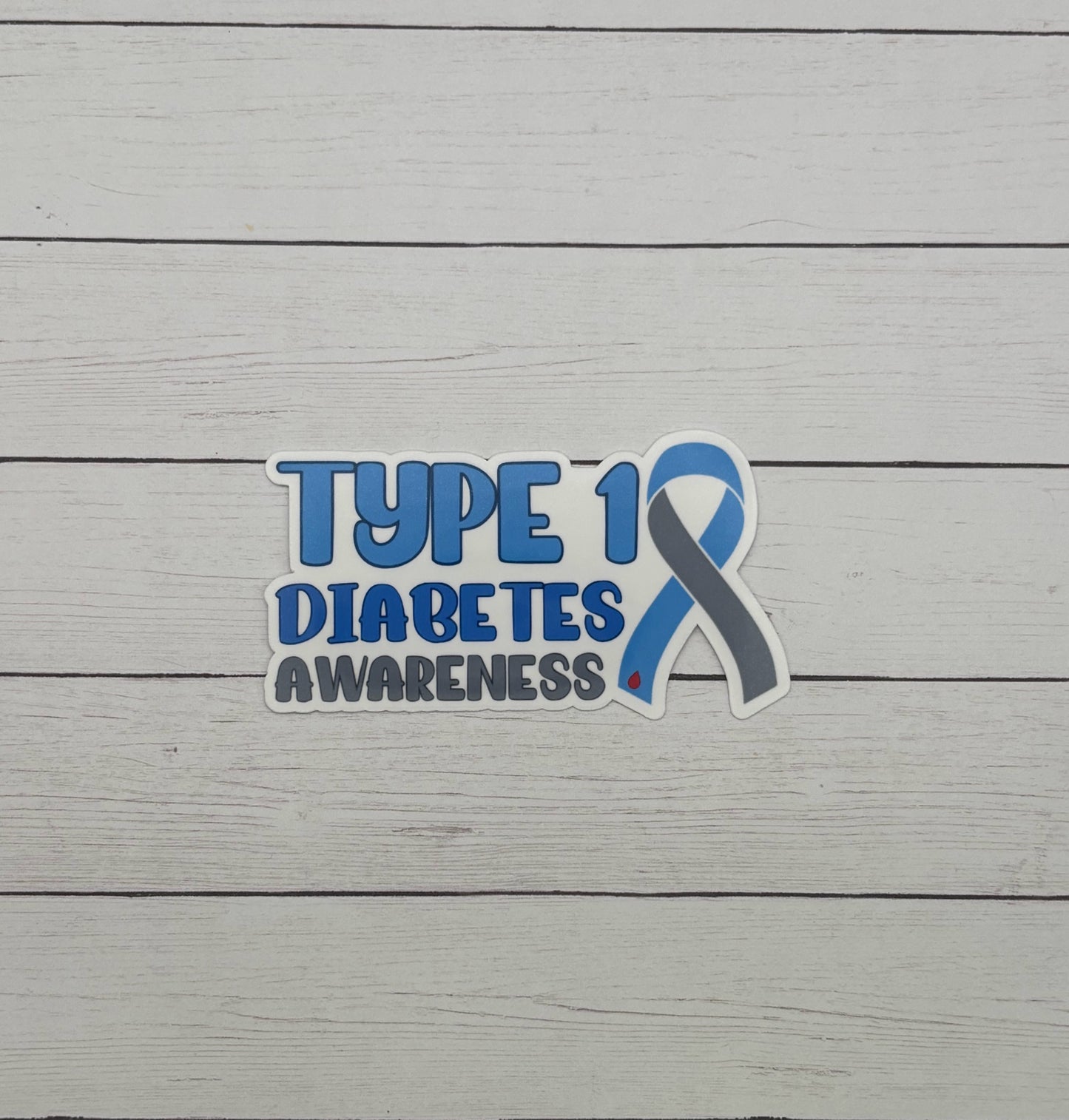 Type 1 Diabetes Awareness with Ribbon Sticker