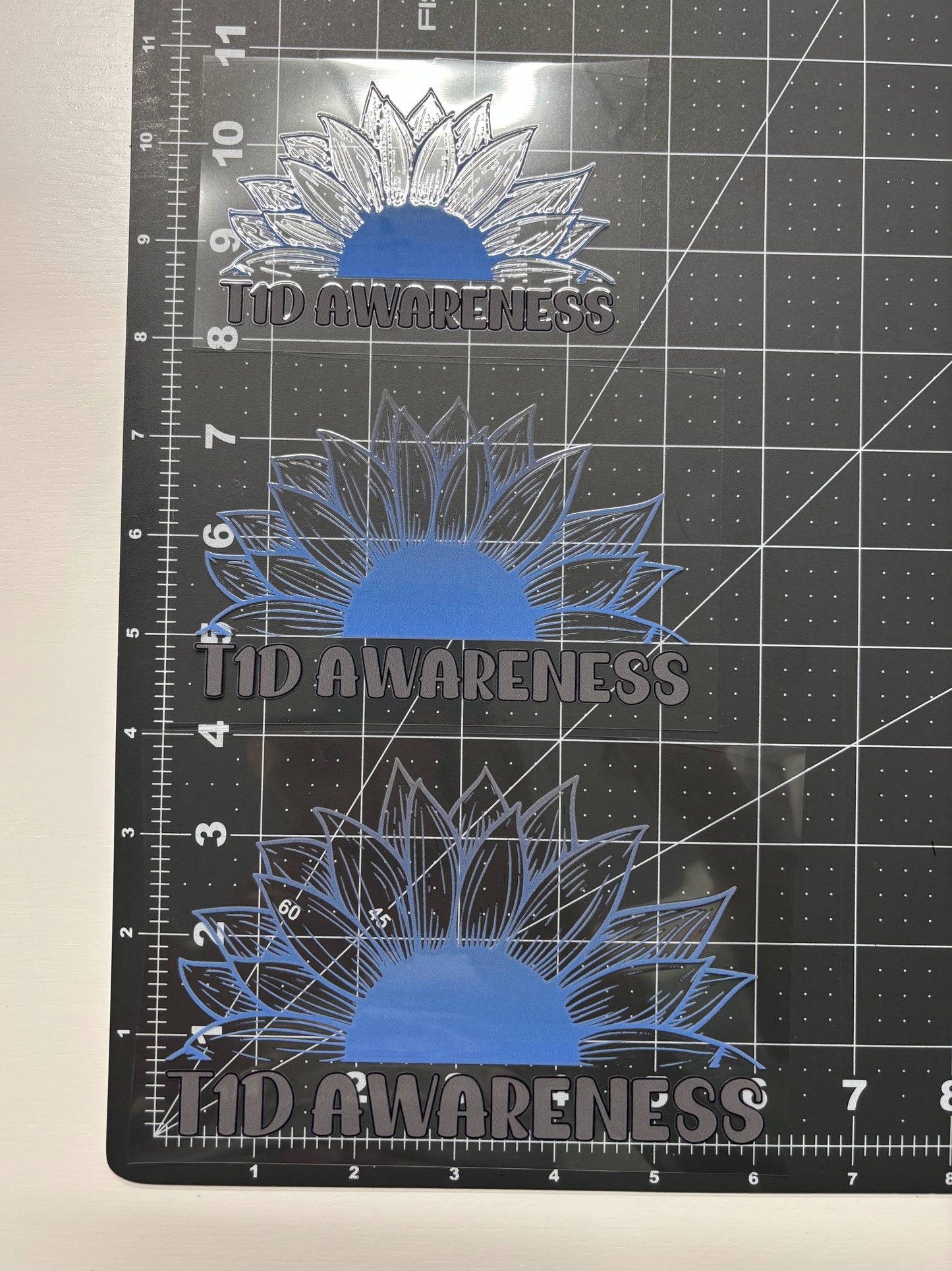 T1D Awareness Sunflower Car Decal