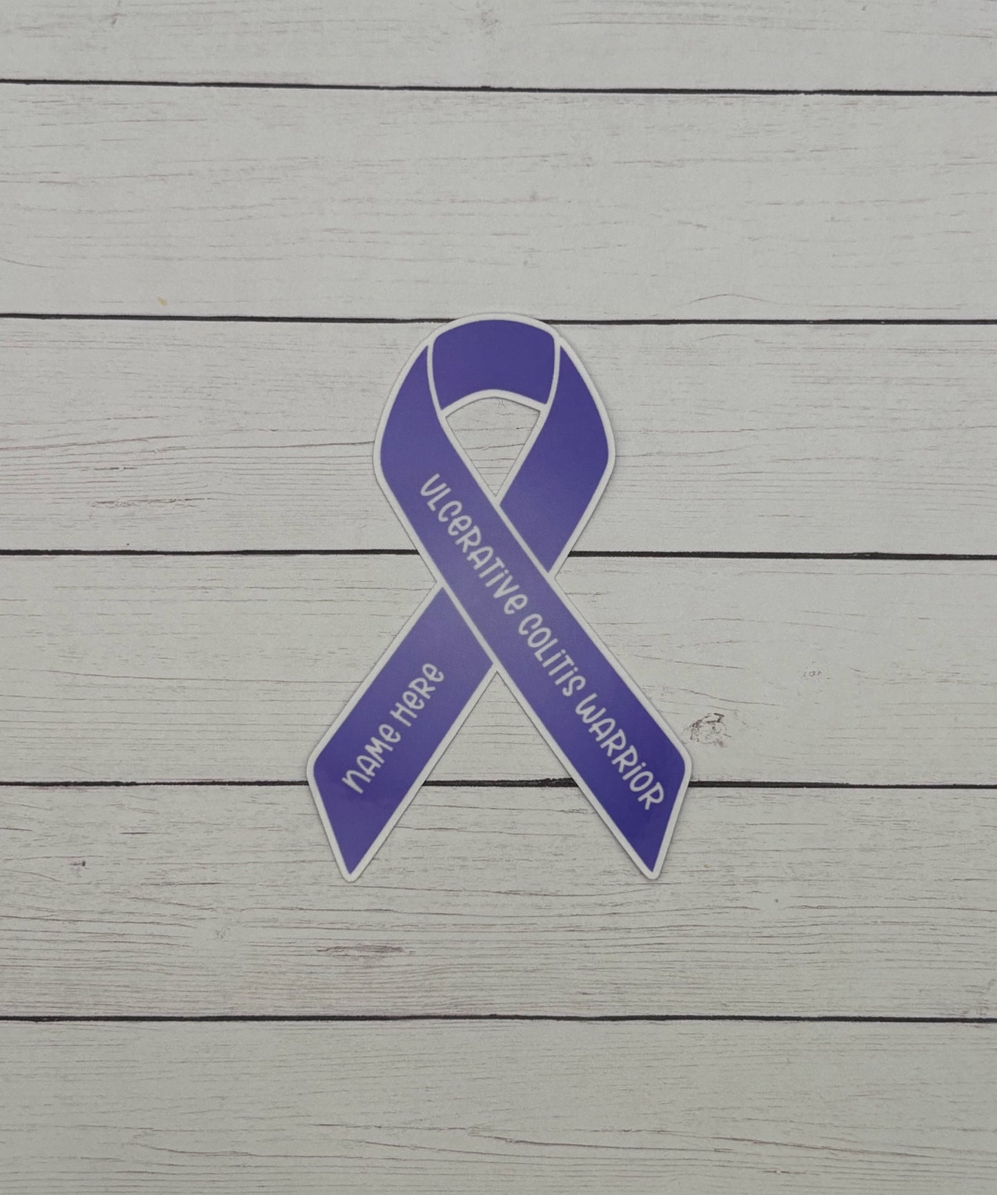 Ulcerative Colitis Warrior Custom Ribbon Sticker