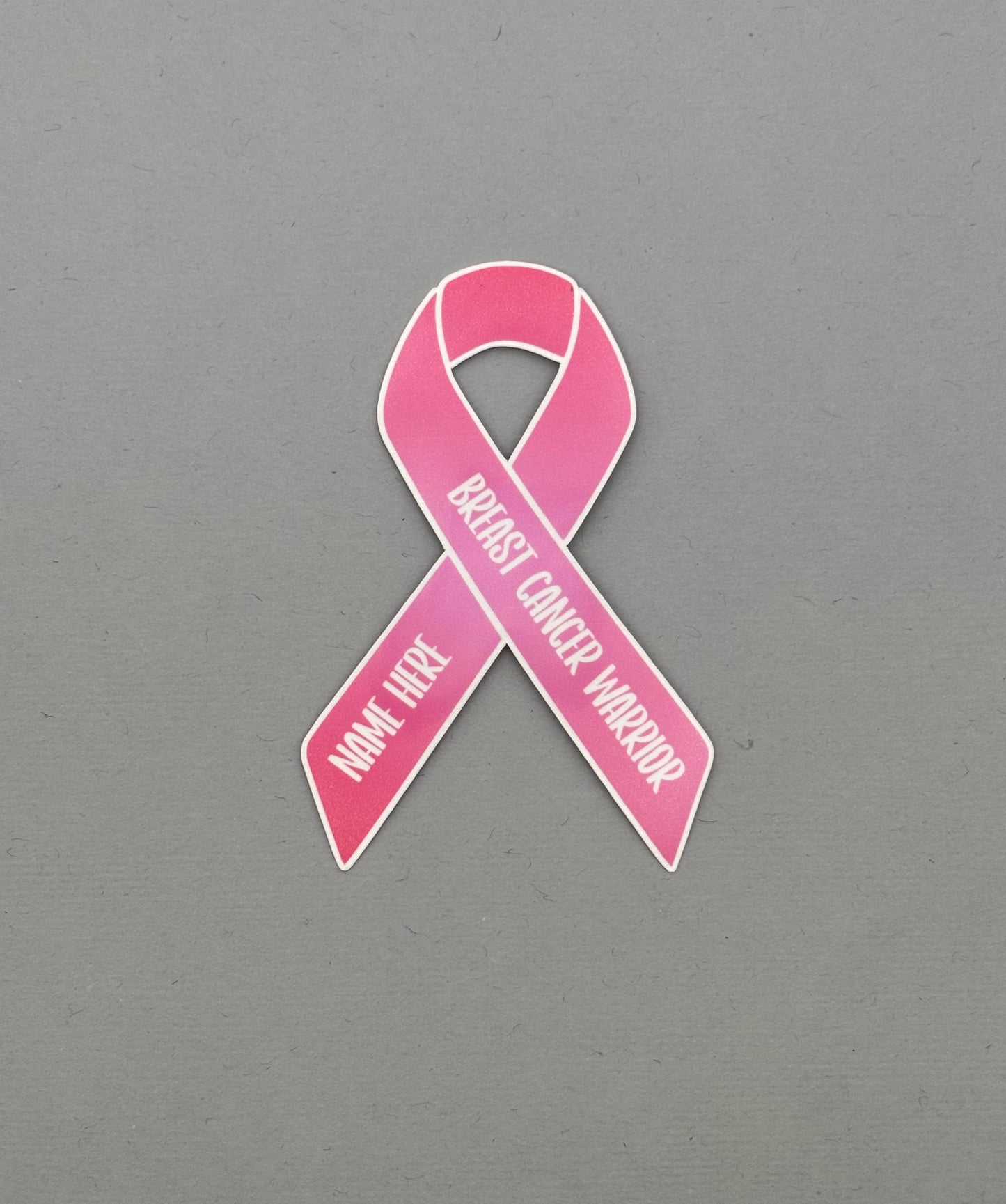 Breast Cancer Warrior Custom Ribbon Sticker
