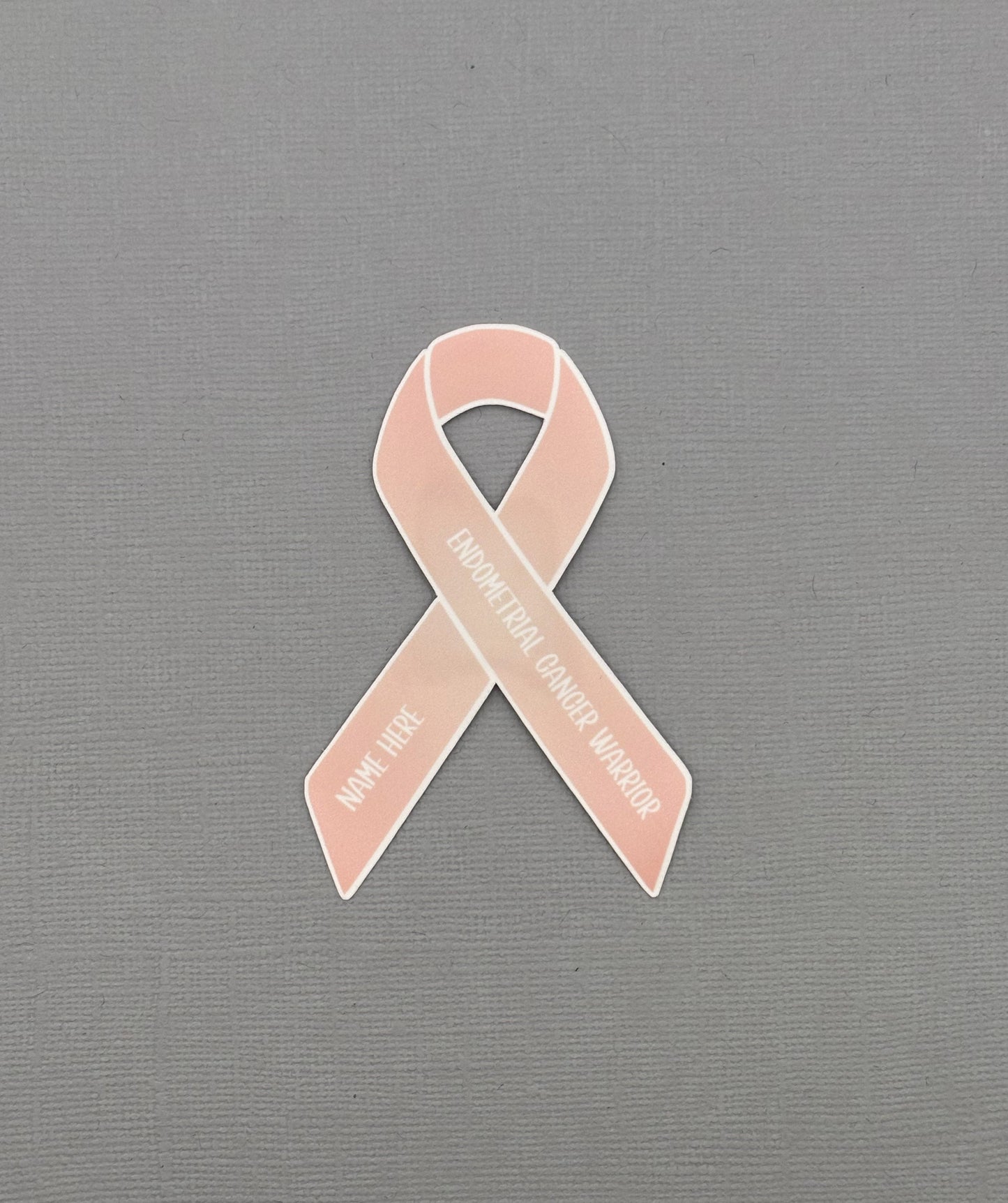 Endometrial Cancer Warrior Custom Ribbon Sticker