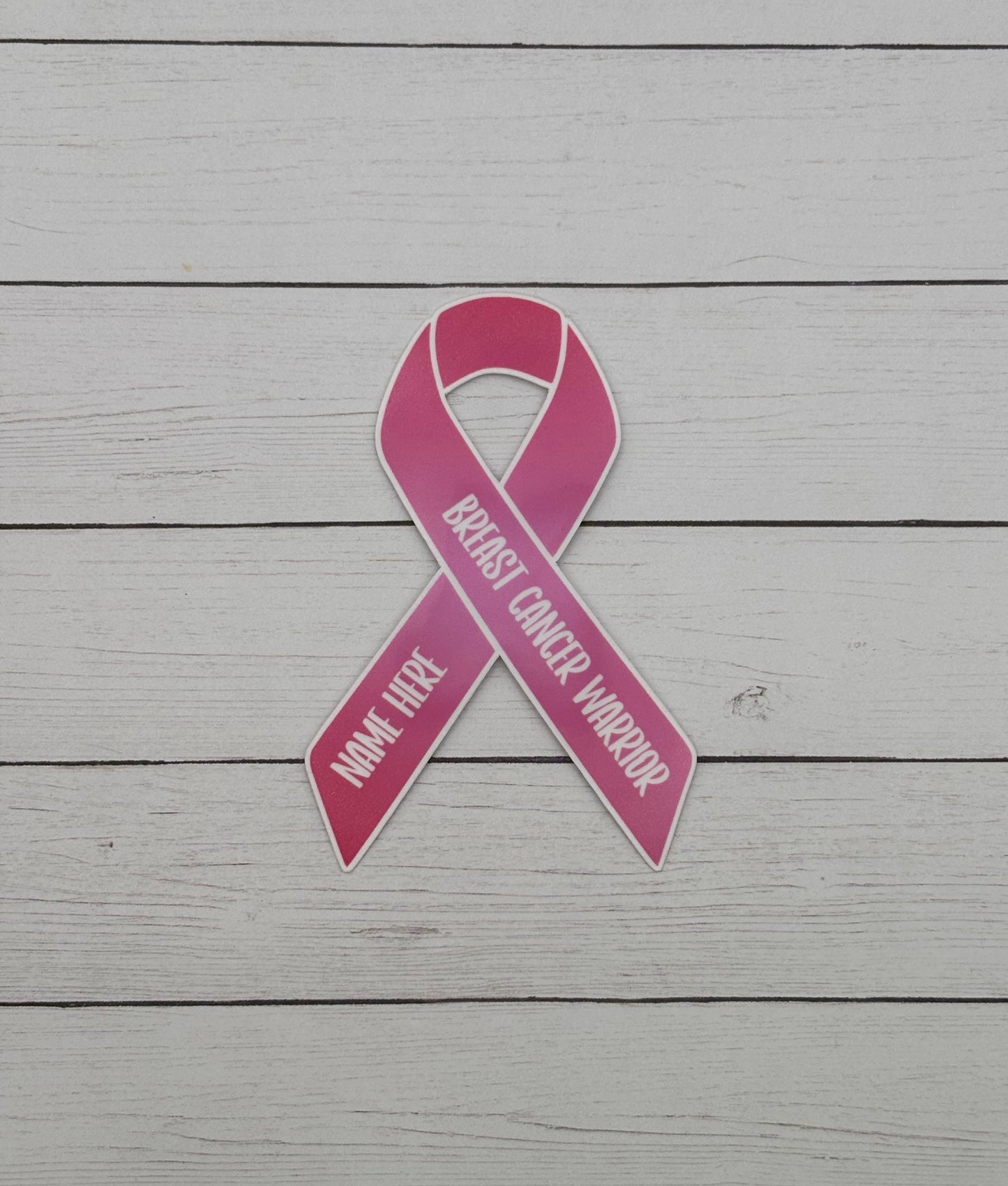 Breast Cancer Warrior Custom Ribbon Sticker