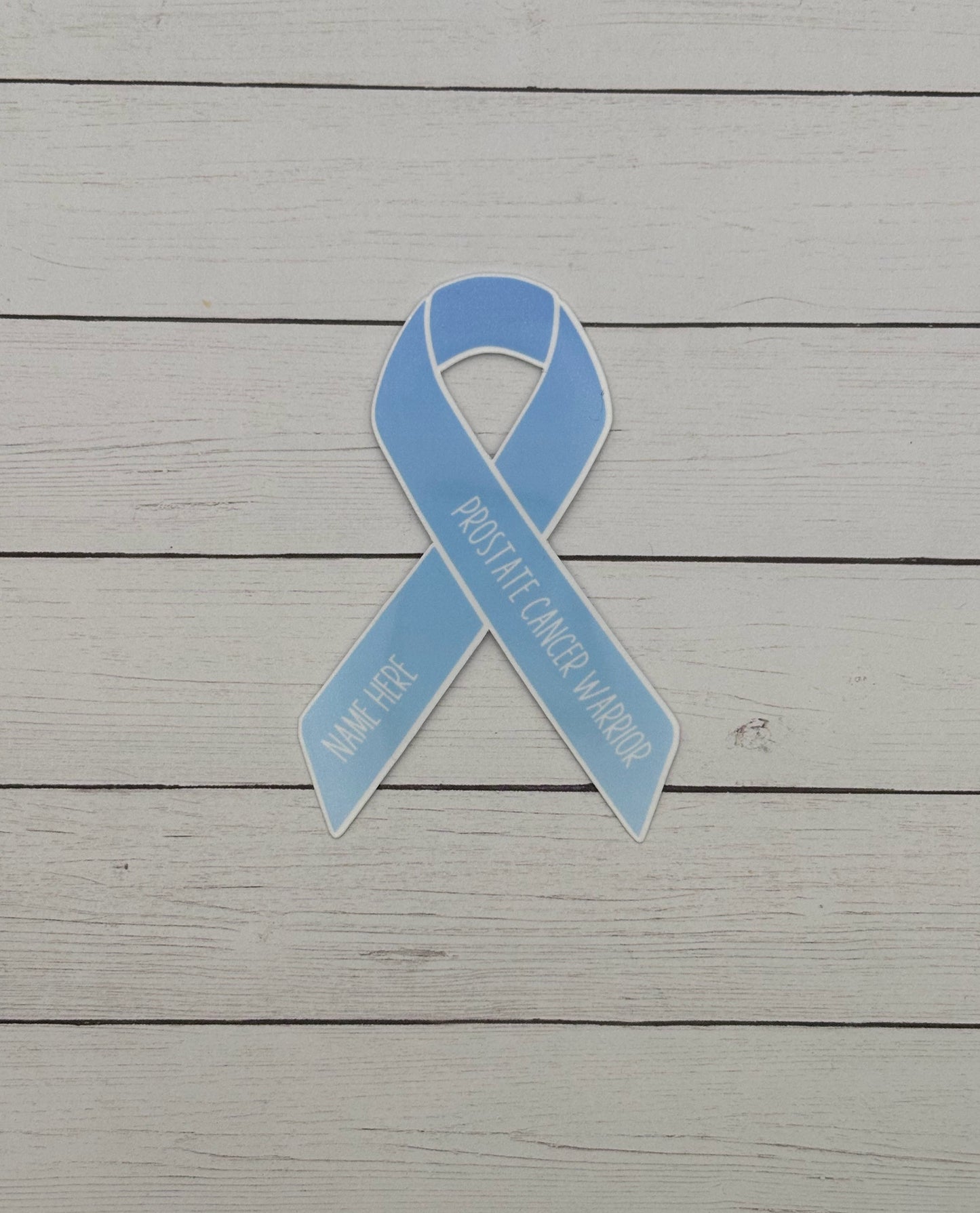 Prostate Cancer Warrior Custom Ribbon Sticker