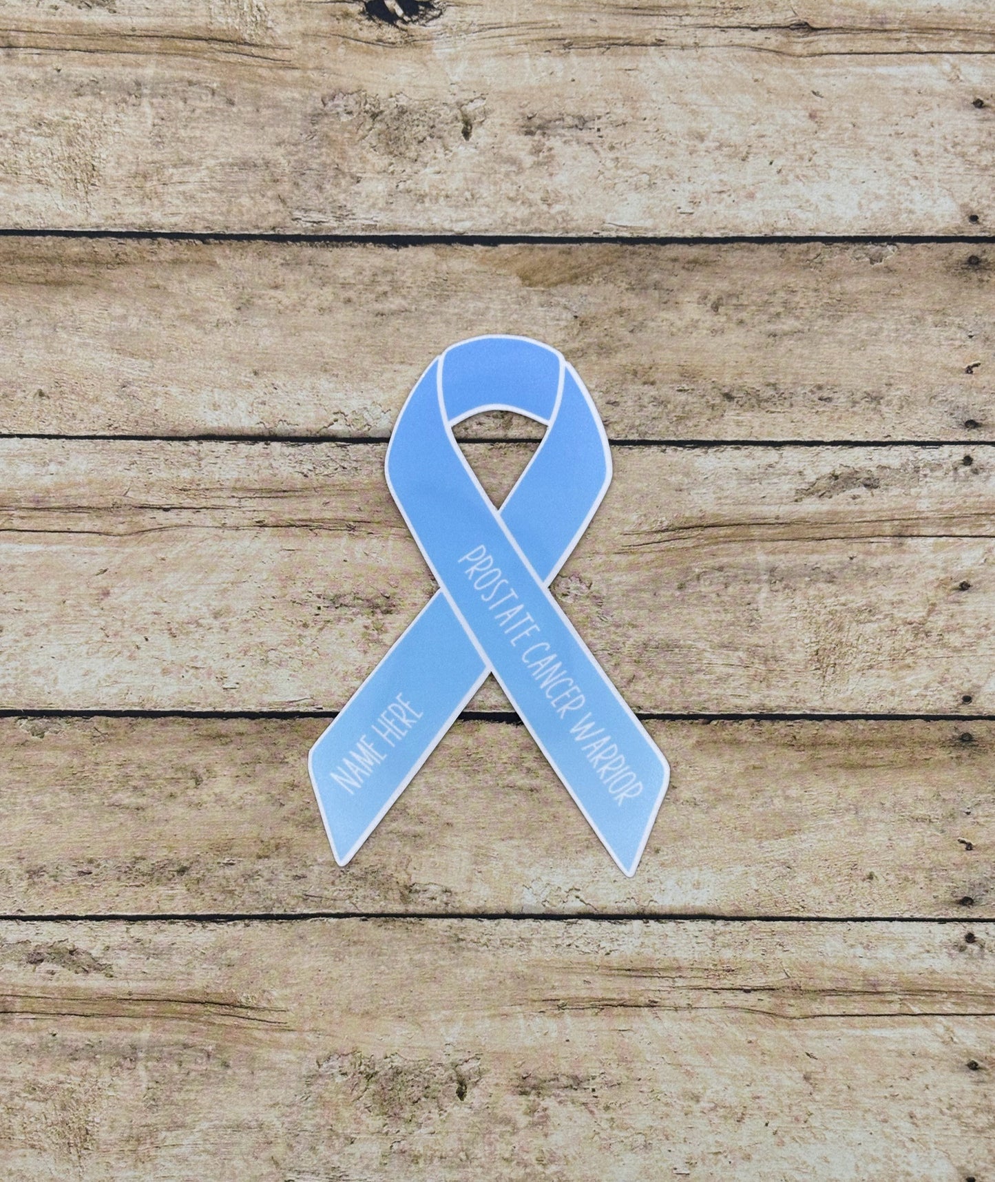 Prostate Cancer Warrior Custom Ribbon Sticker