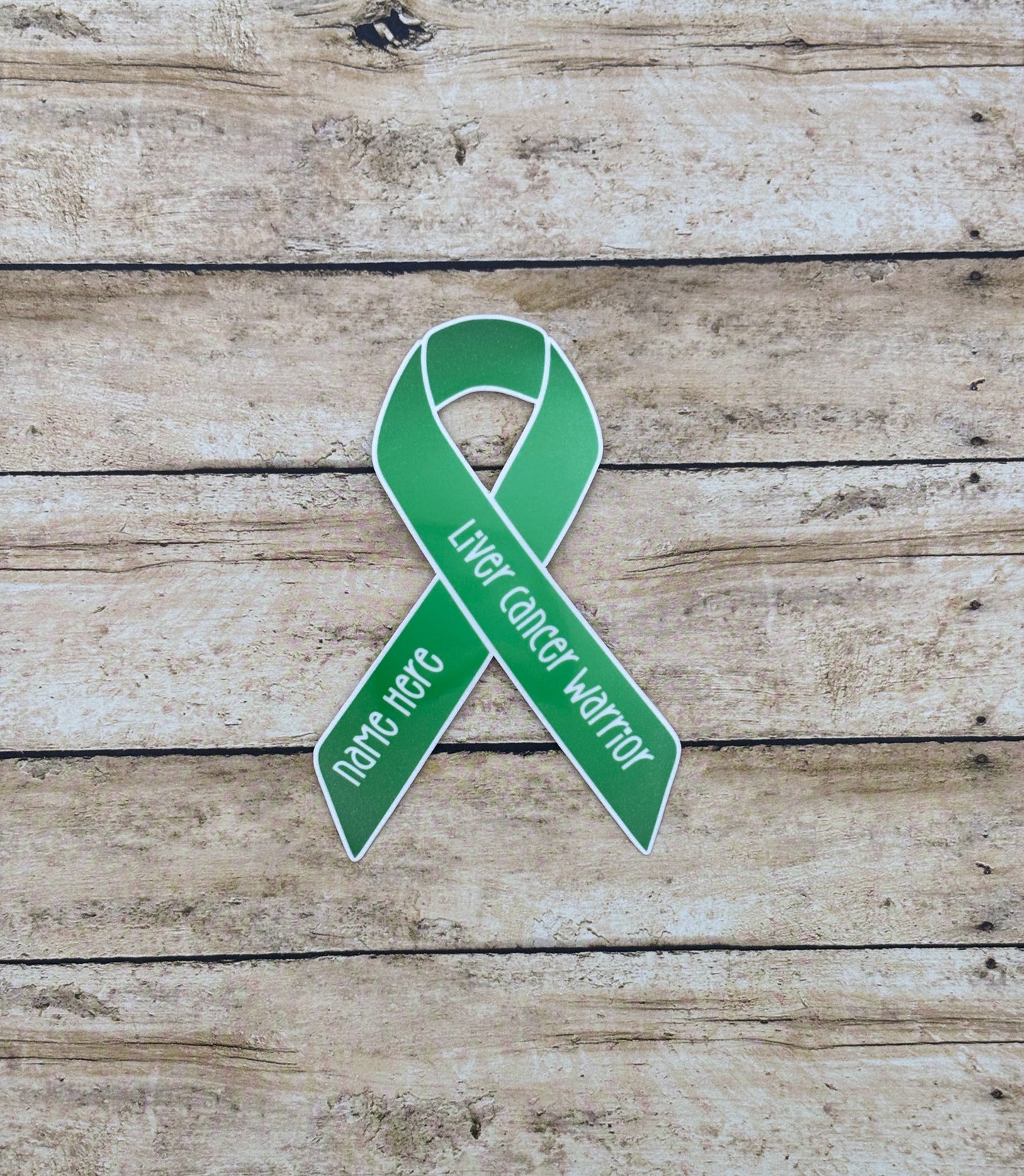 Liver Cancer Warrior Custom Ribbon Sticker