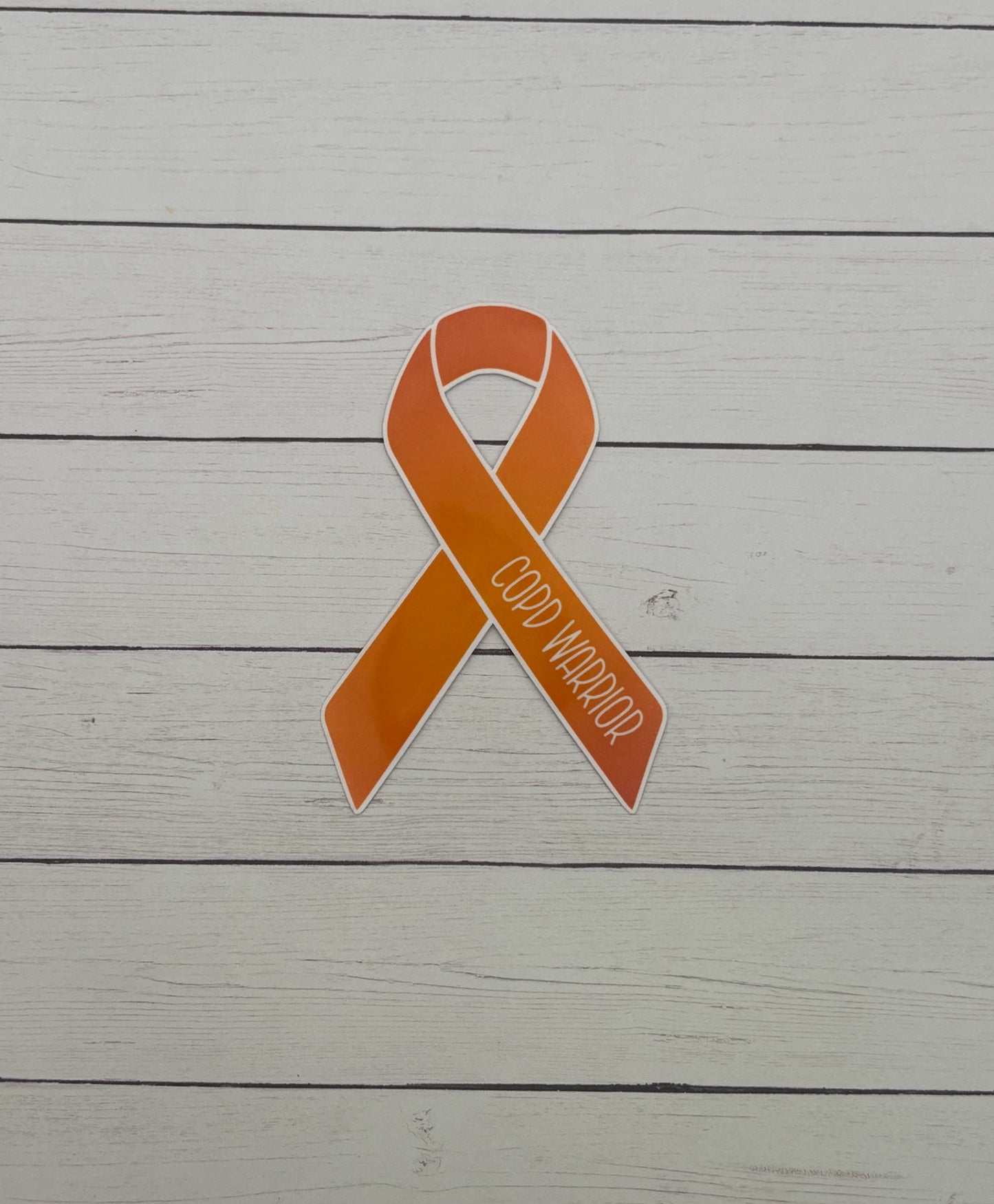 COPD Warrior Ribbon Sticker
