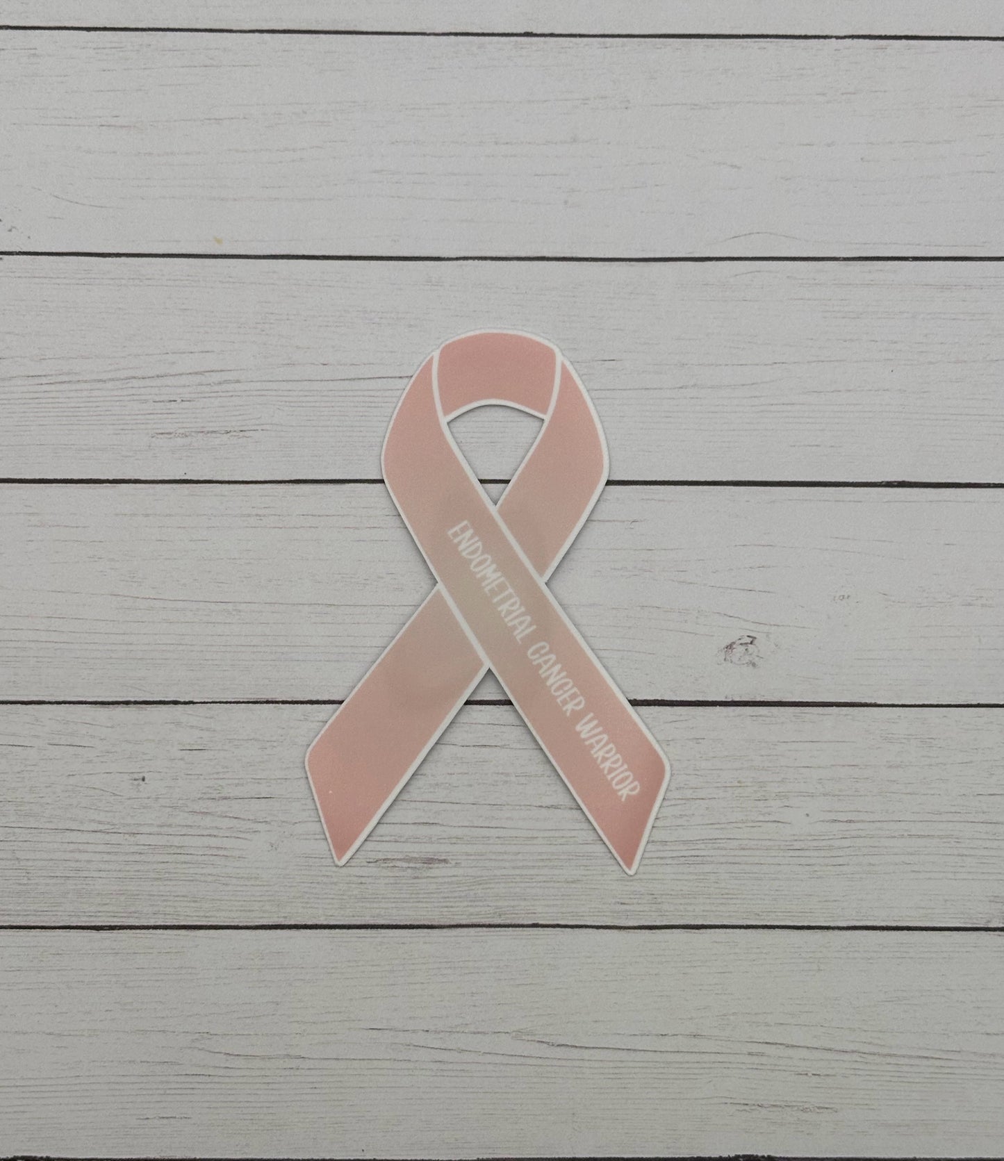 Endometrial Cancer Warrior Ribbon Sticker