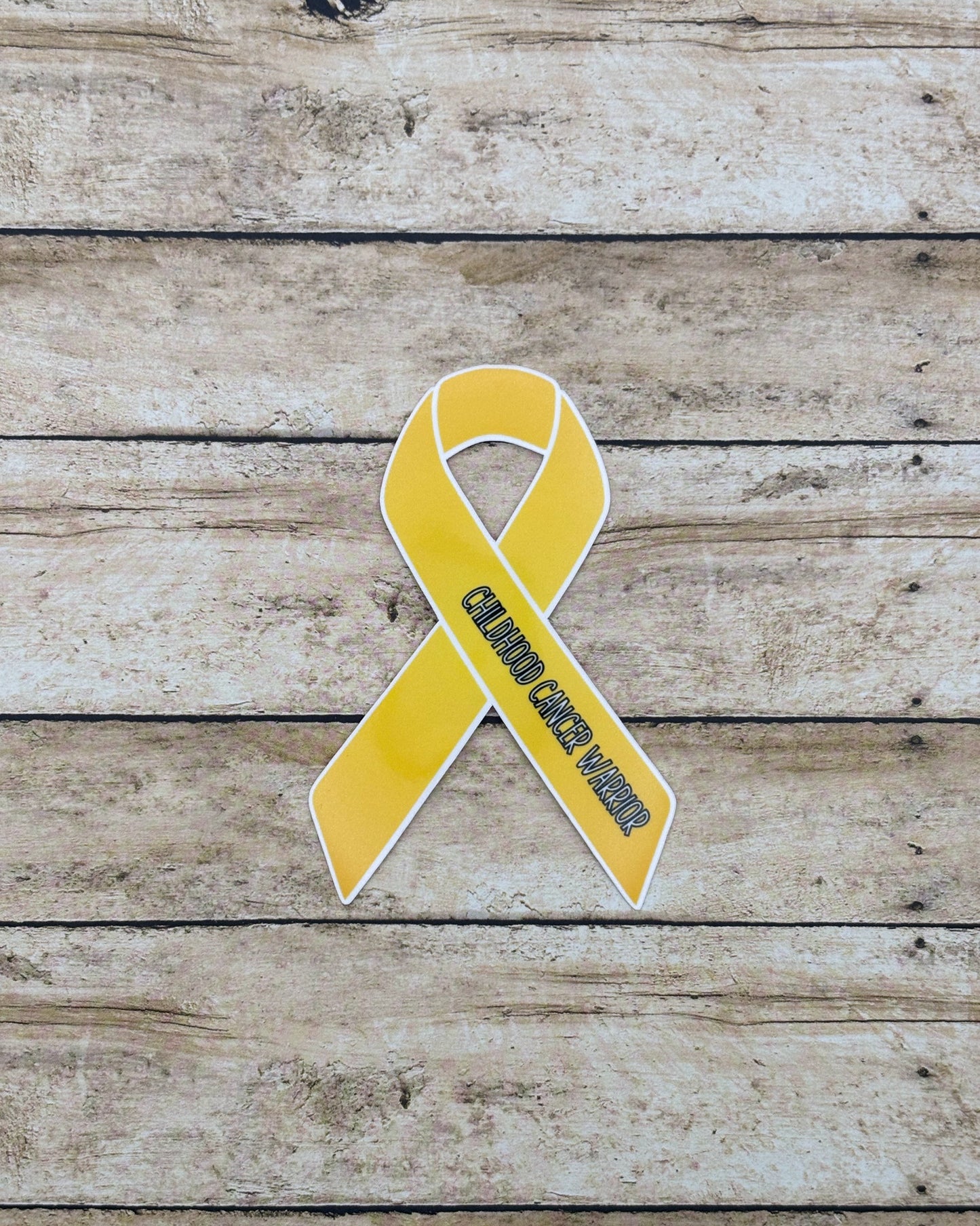 Childhood Cancer Warrior Ribbon Sticker