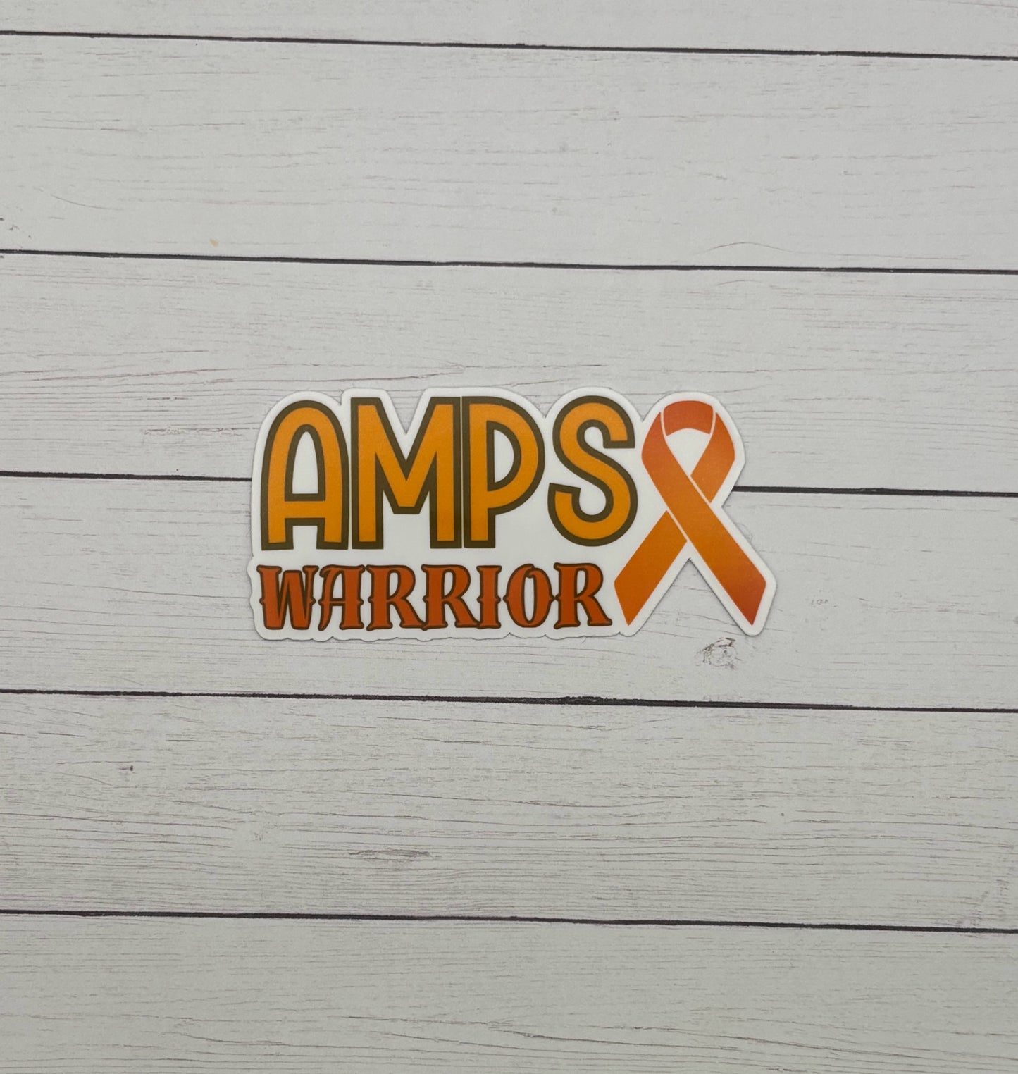 AMPS Warrior with Ribbon Sticker