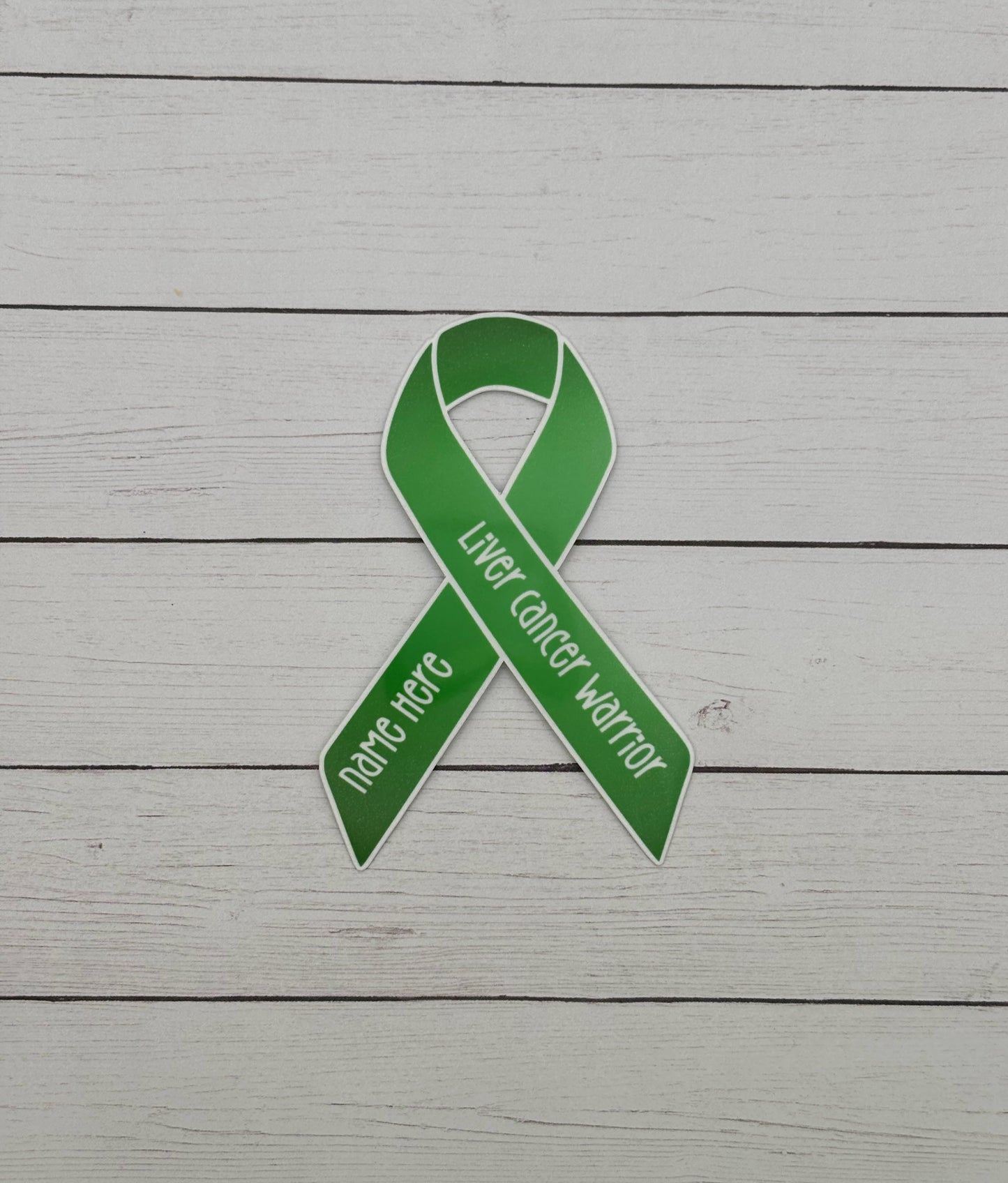 Liver Cancer Warrior Custom Ribbon Sticker
