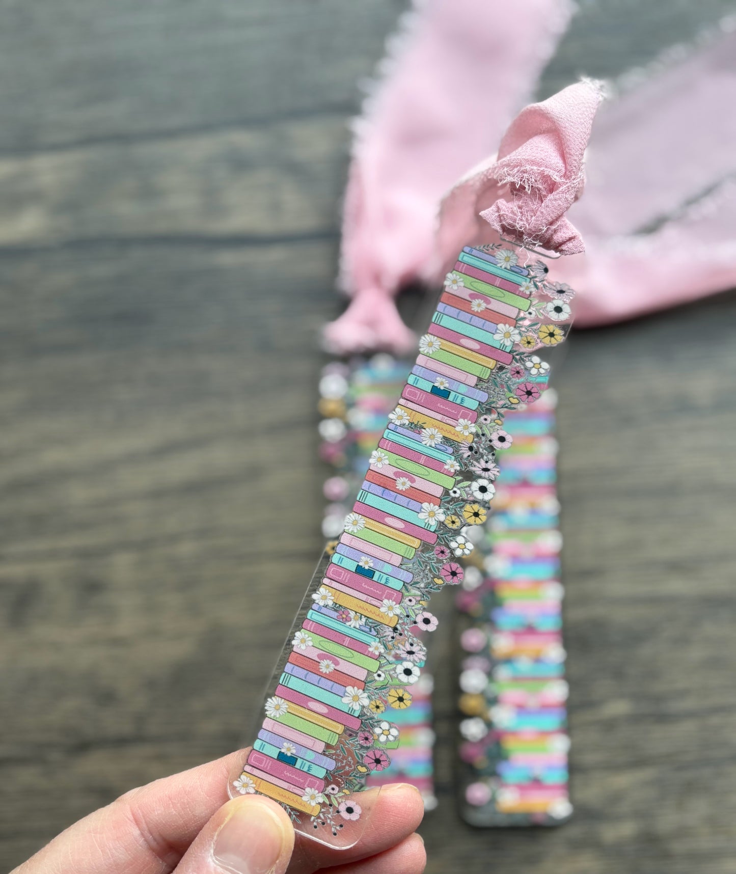 Wildflower Book Stack Bookmark