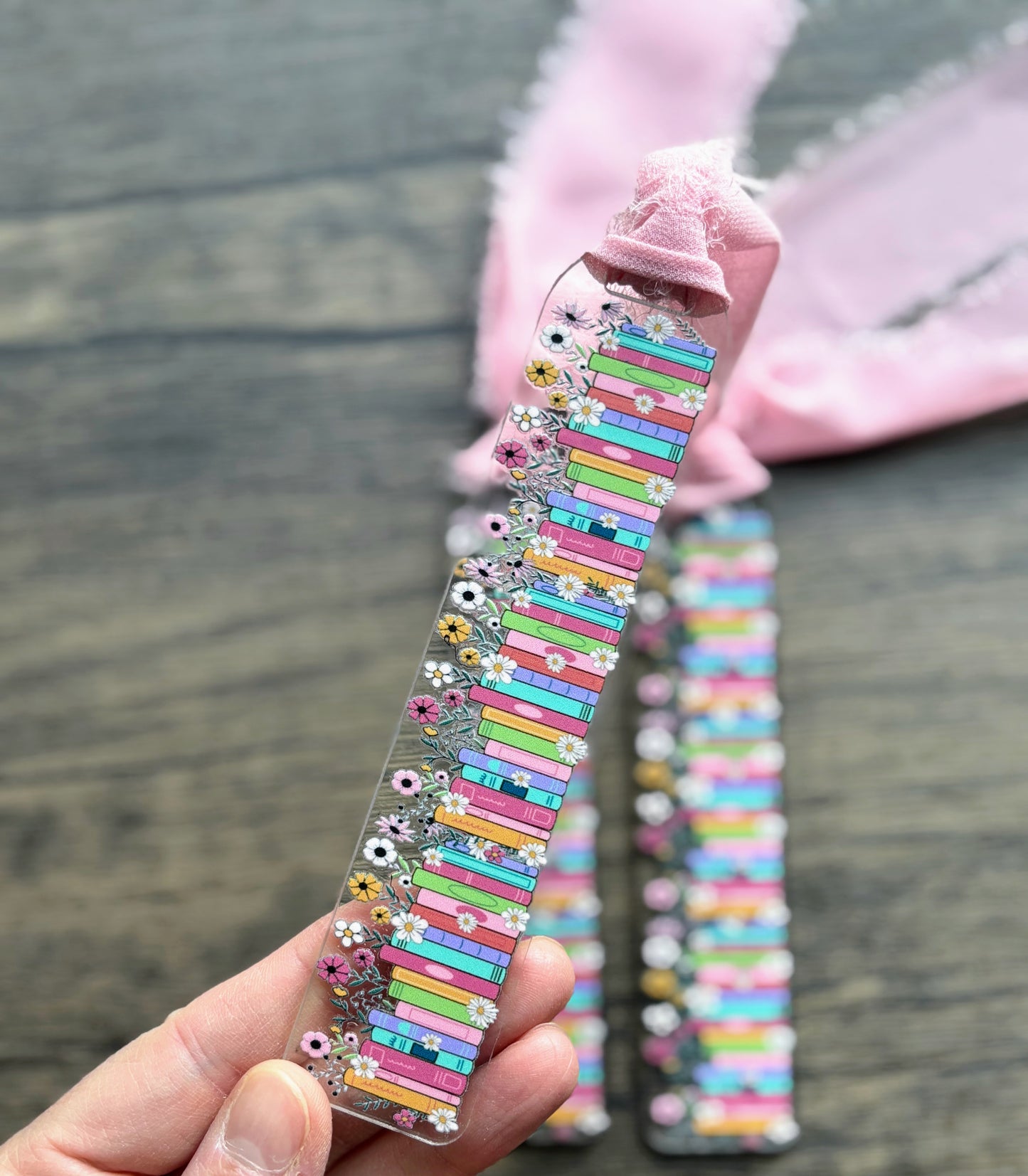 Wildflower Book Stack Bookmark