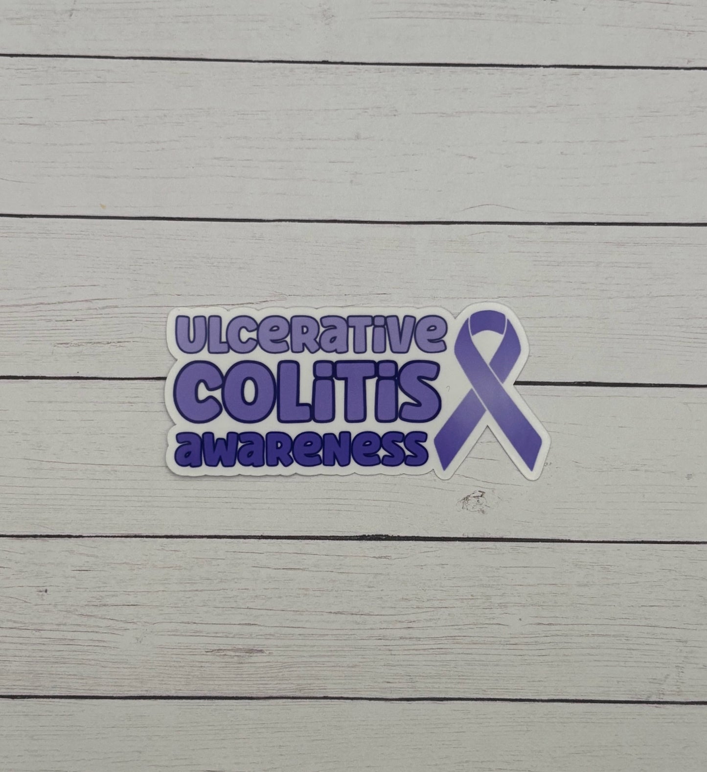 Ulcerative Colitis Awareness with Ribbon Sticker