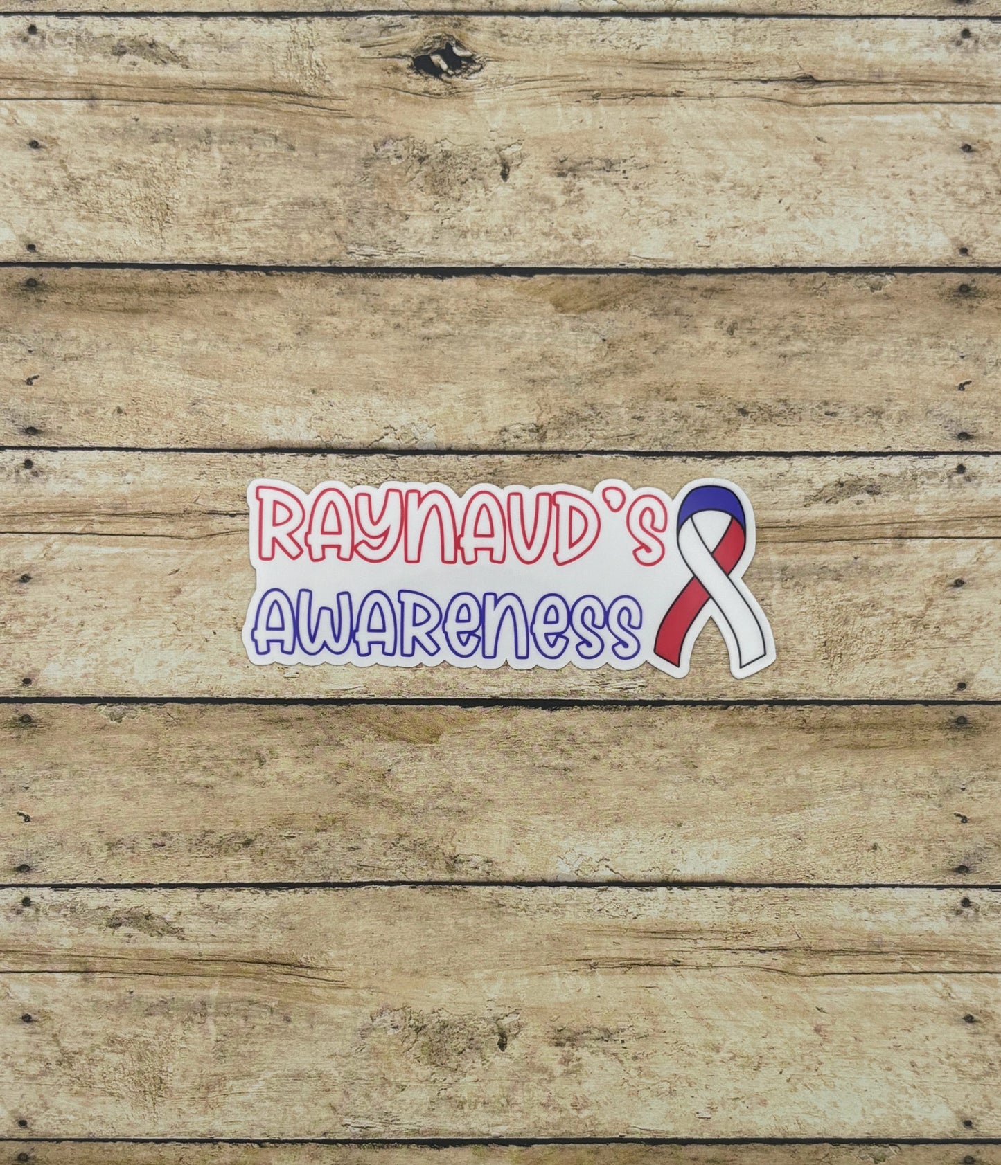 Raynaud's Awareness with Ribbon Sticker