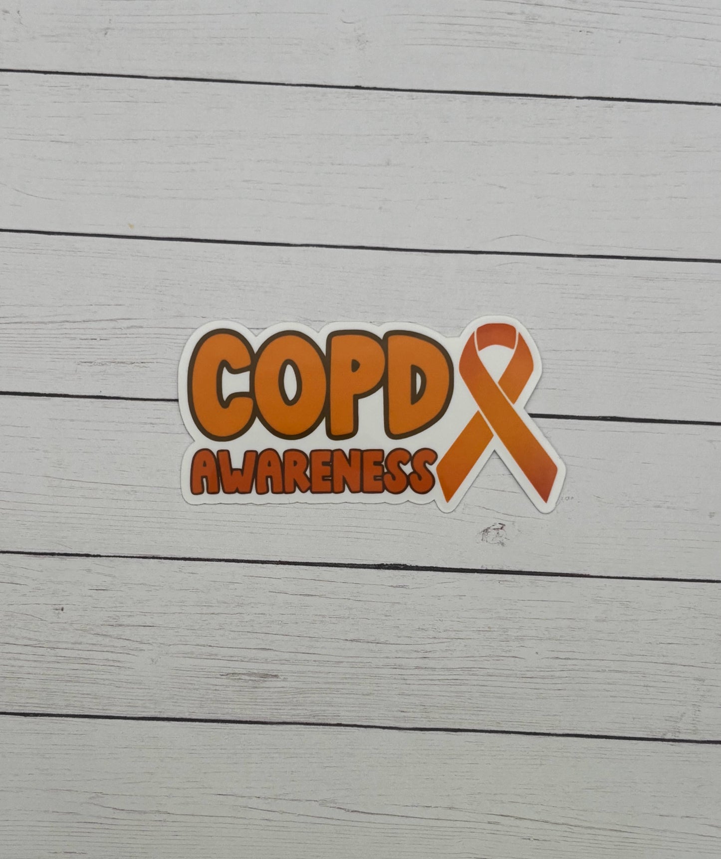 COPD Awareness with Ribbon Sticker