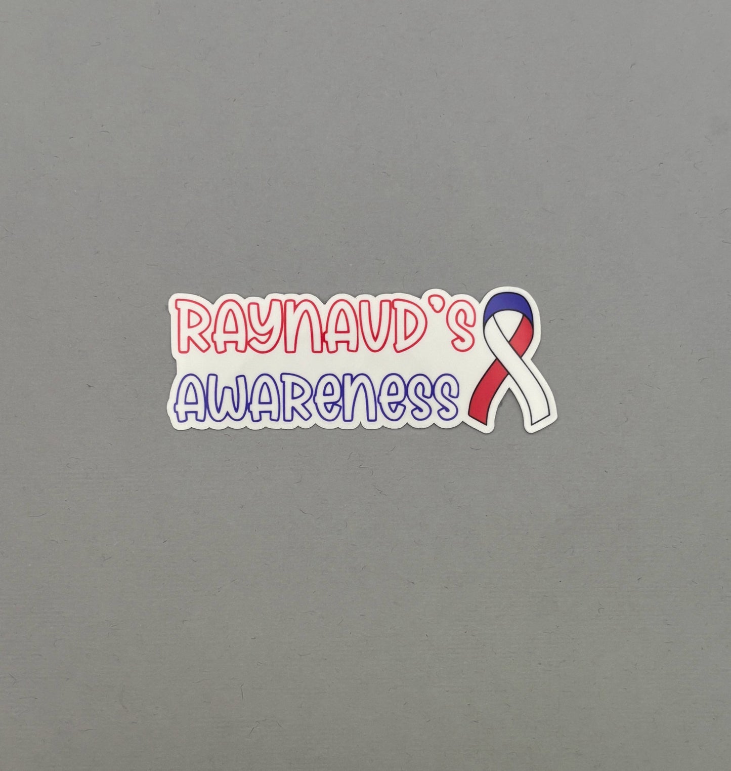 Raynaud's Awareness with Ribbon Sticker