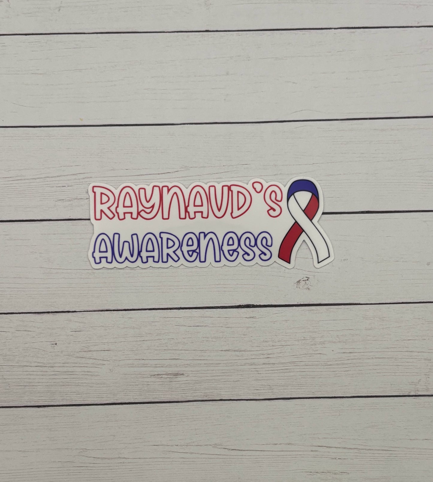 Raynaud's Awareness with Ribbon Sticker