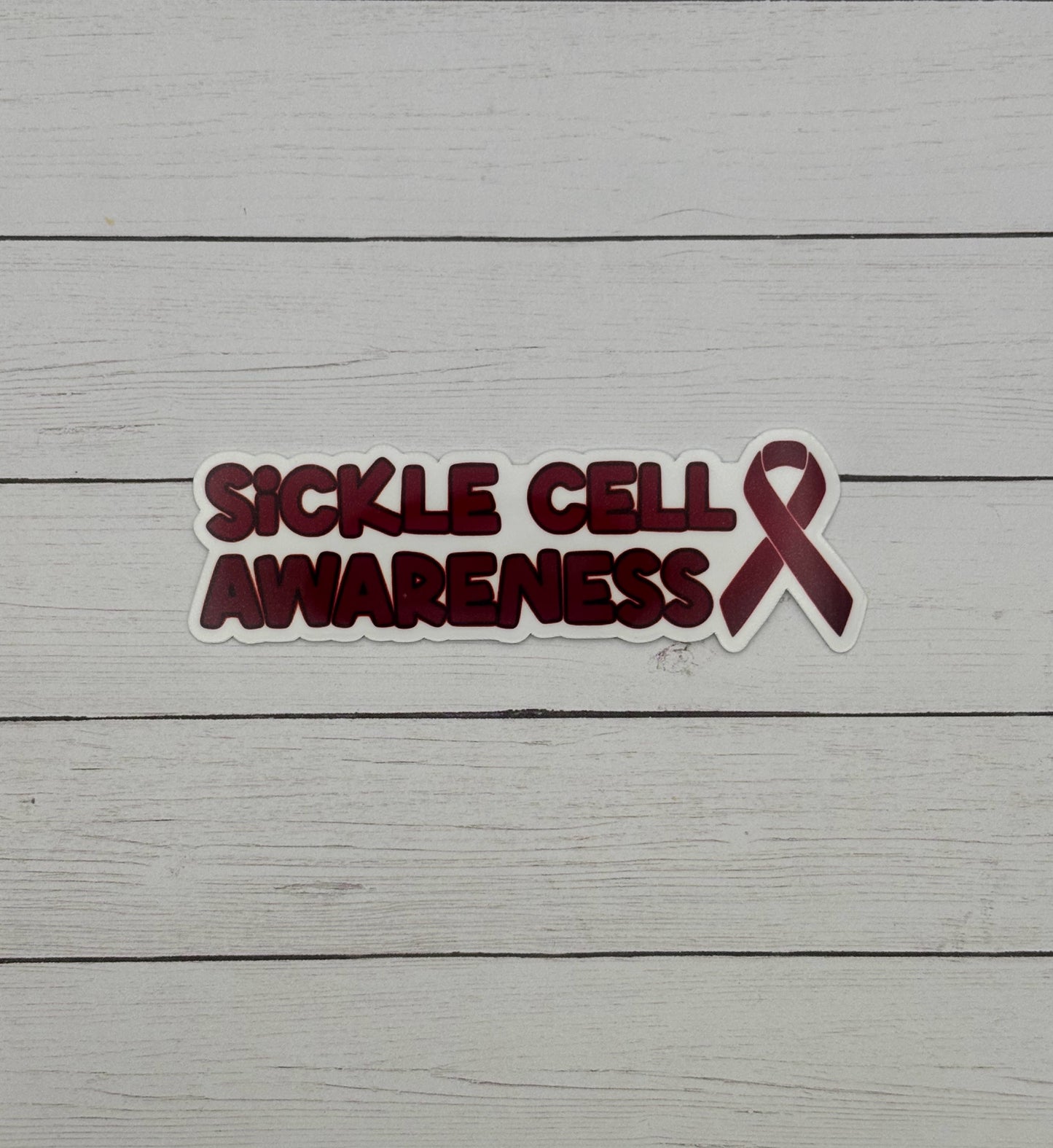Sickle Cell Awareness with Ribbon Sticker