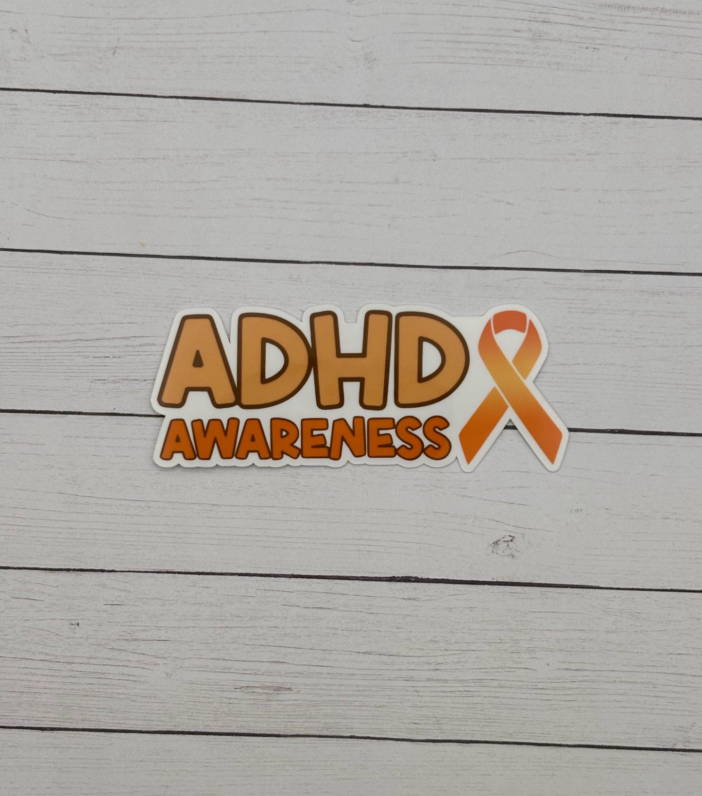 ADHD Awareness with Ribbon Sticker