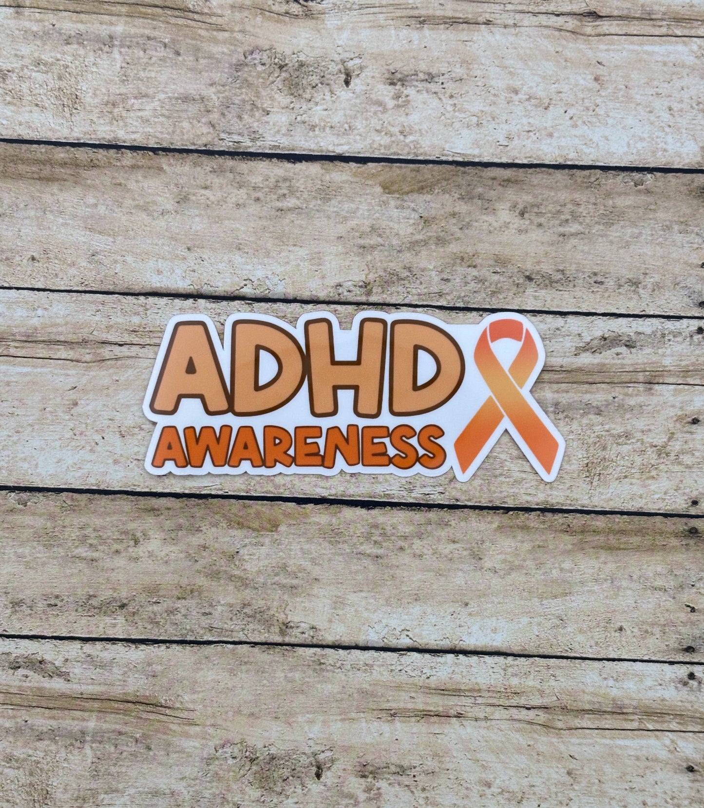 ADHD Awareness with Ribbon Sticker