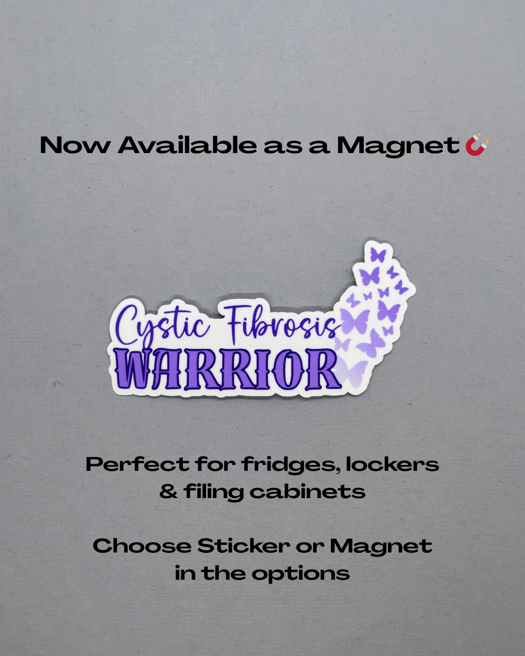 Cystic Fibrosis Warrior Butterflies Sticker or Magnet