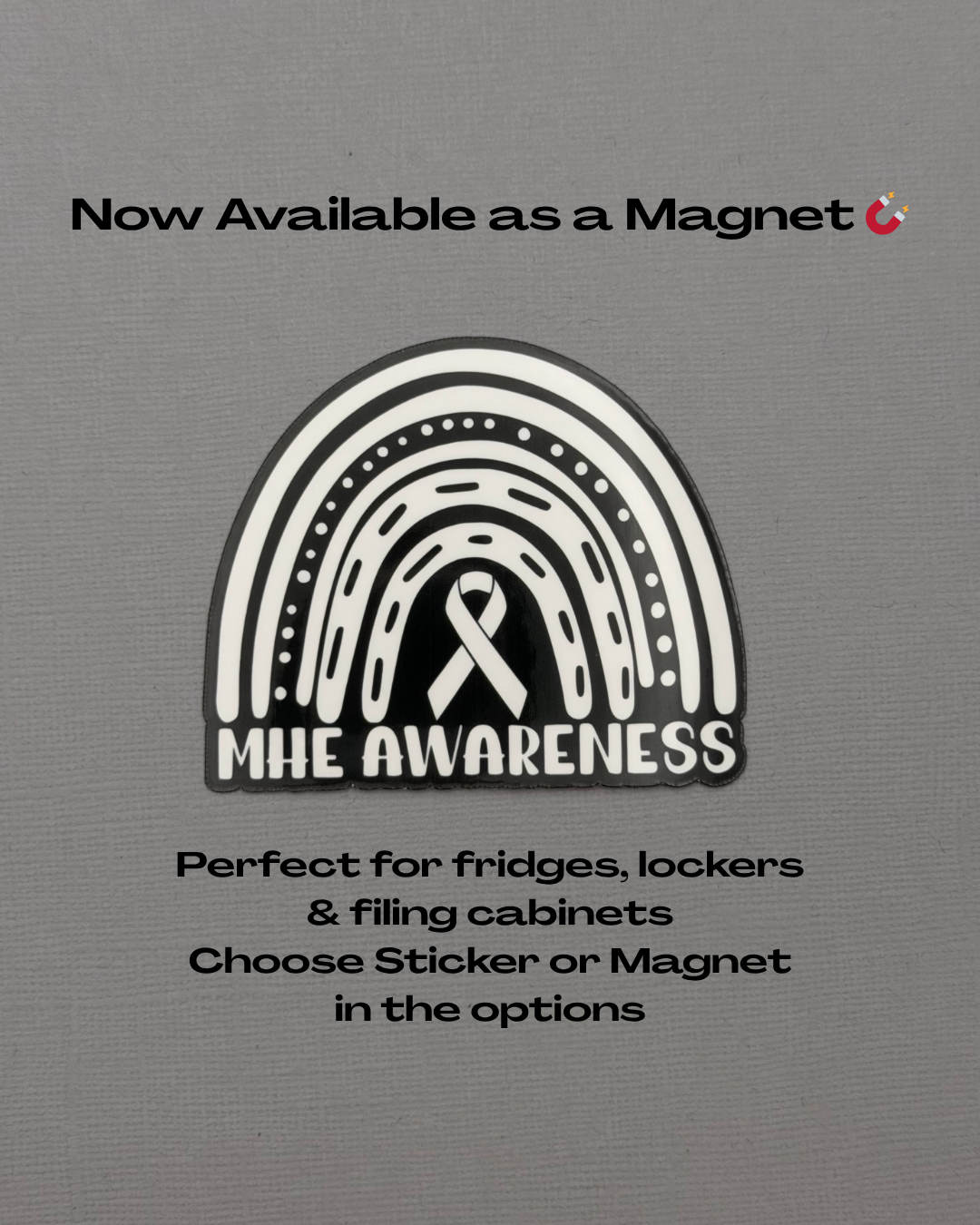 MHE Awareness Rainbow Sticker or Magnet | Multiple Hereditary Exostoses