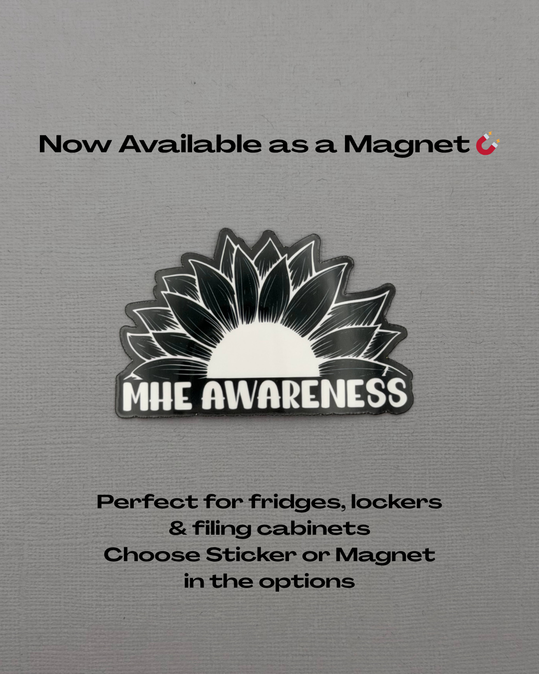MHE Awareness Sunflower Sticker or Magnet | Multiple Hereditary Exostoses