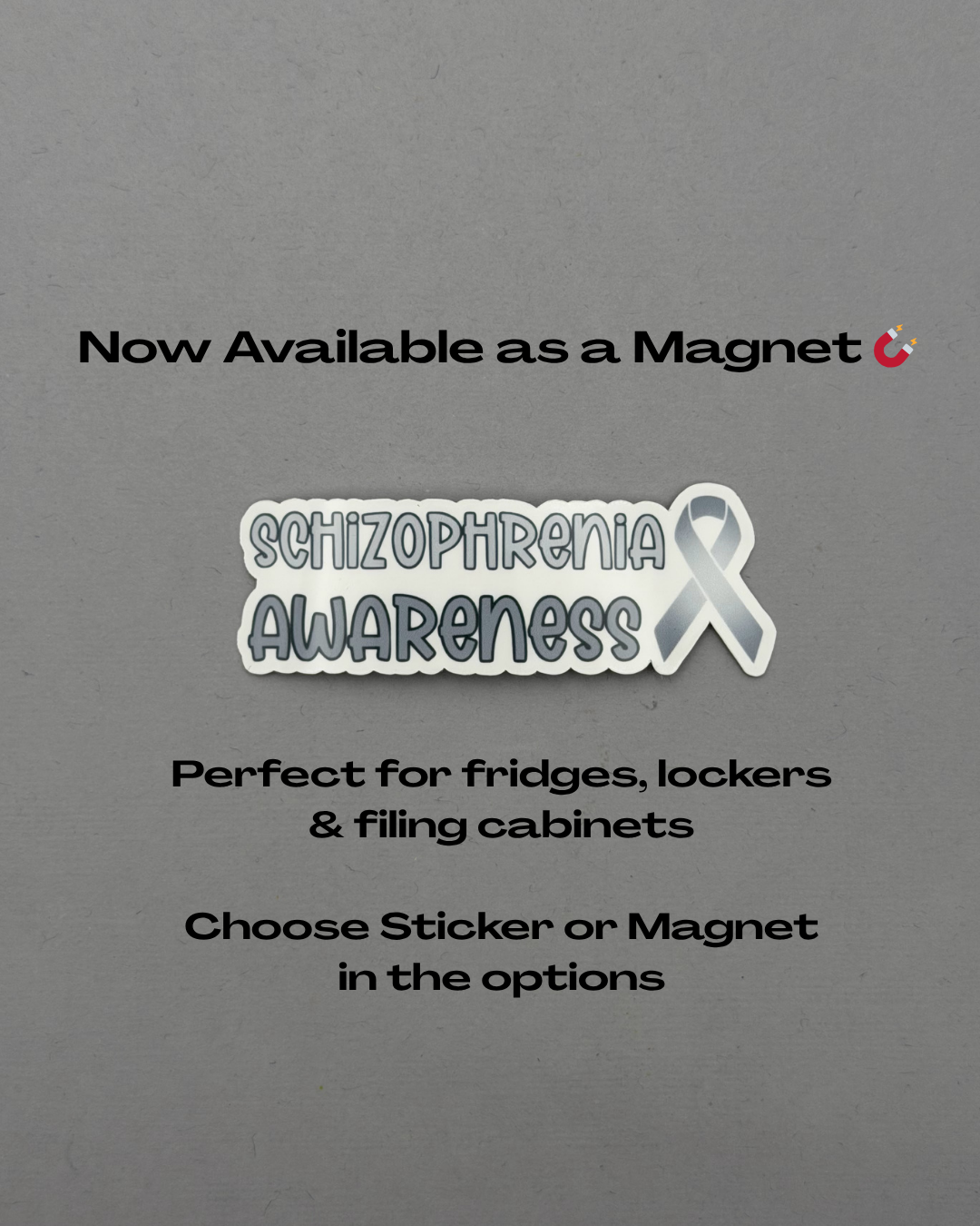 Schizophrenia Awareness with Ribbon Sticker or Magnet