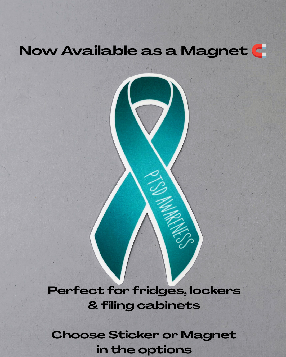 PTSD Awareness Ribbon Sticker or Magnet