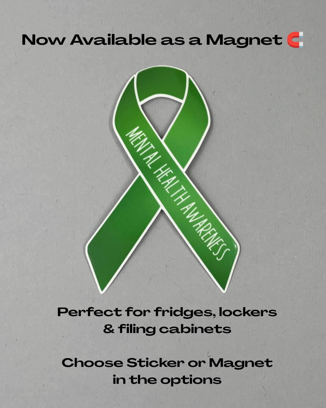 Mental Health Awareness Ribbon Sticker or Magnet