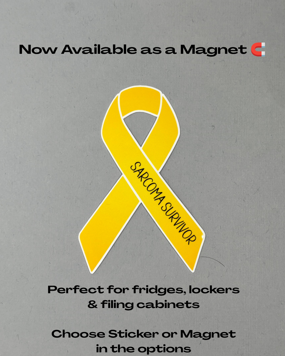 Sarcoma Survivor Ribbon Sticker or Magnet