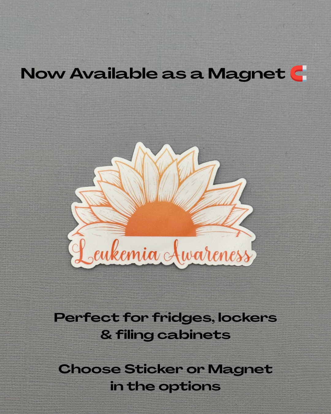 Leukemia Awareness Sunflower Sticker or Magnet
