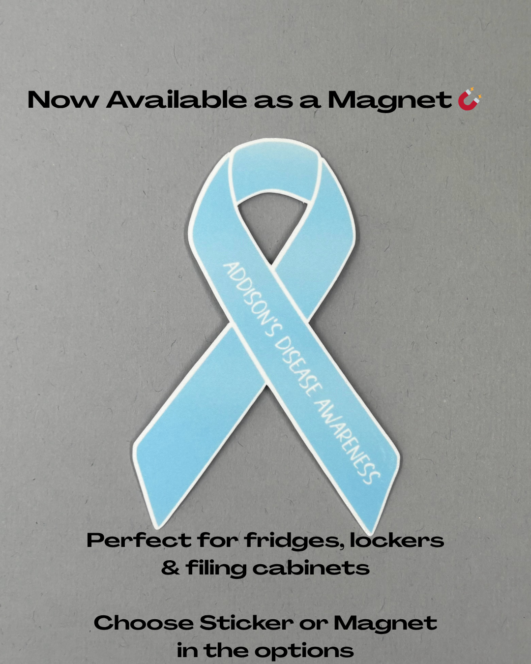 Addison's Disease Awareness Ribbon Sticker or Magnet