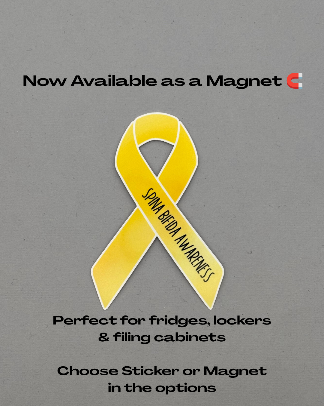 Spina Bifida Awareness Ribbon Sticker or Magnet