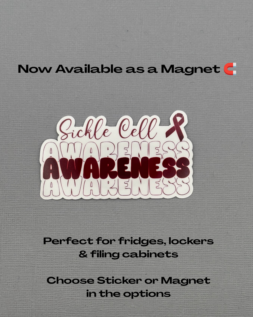 Sickle Cell Awareness Sticker or Magnet