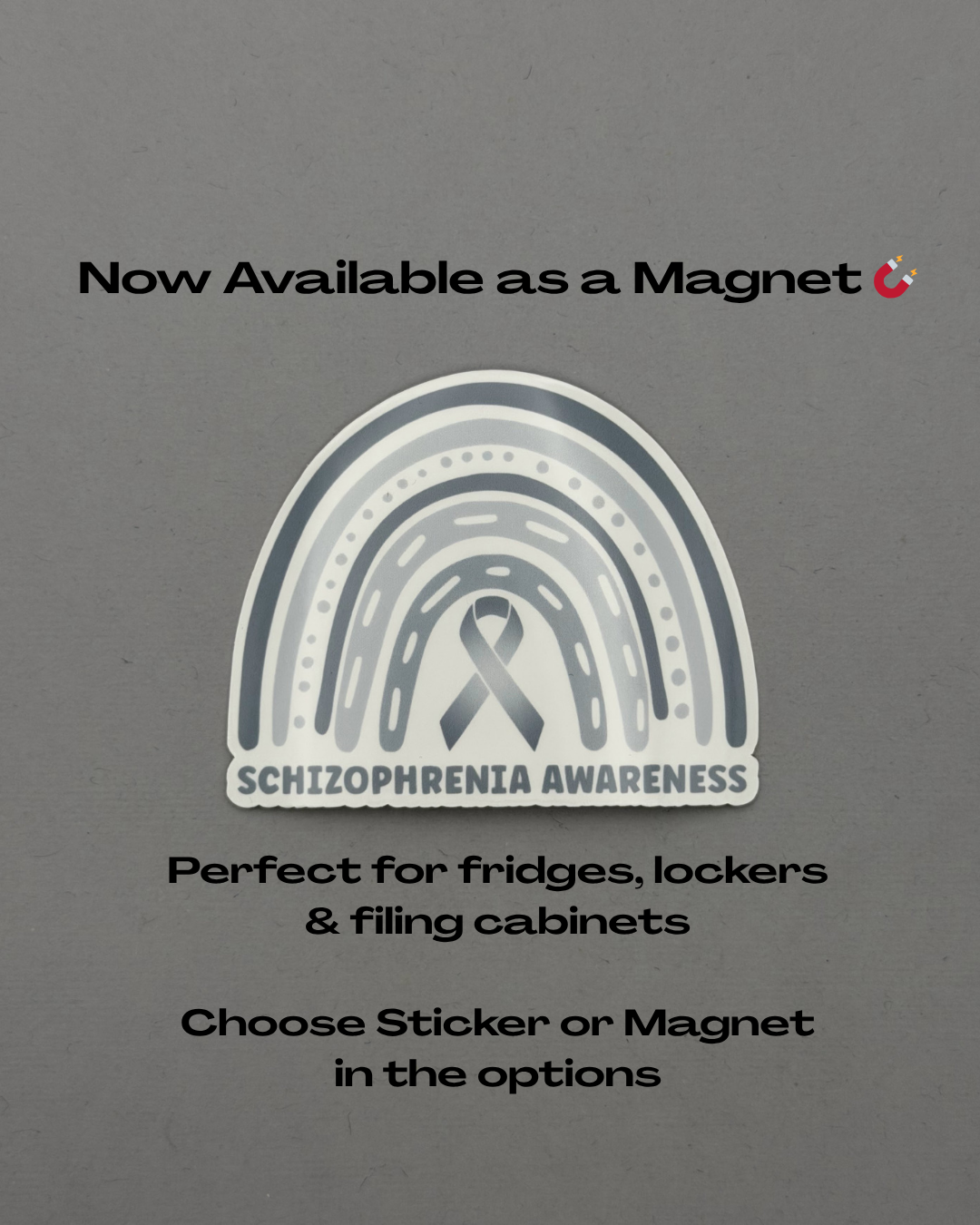 Schizophrenia Awareness Rainbow Sticker or Magnet