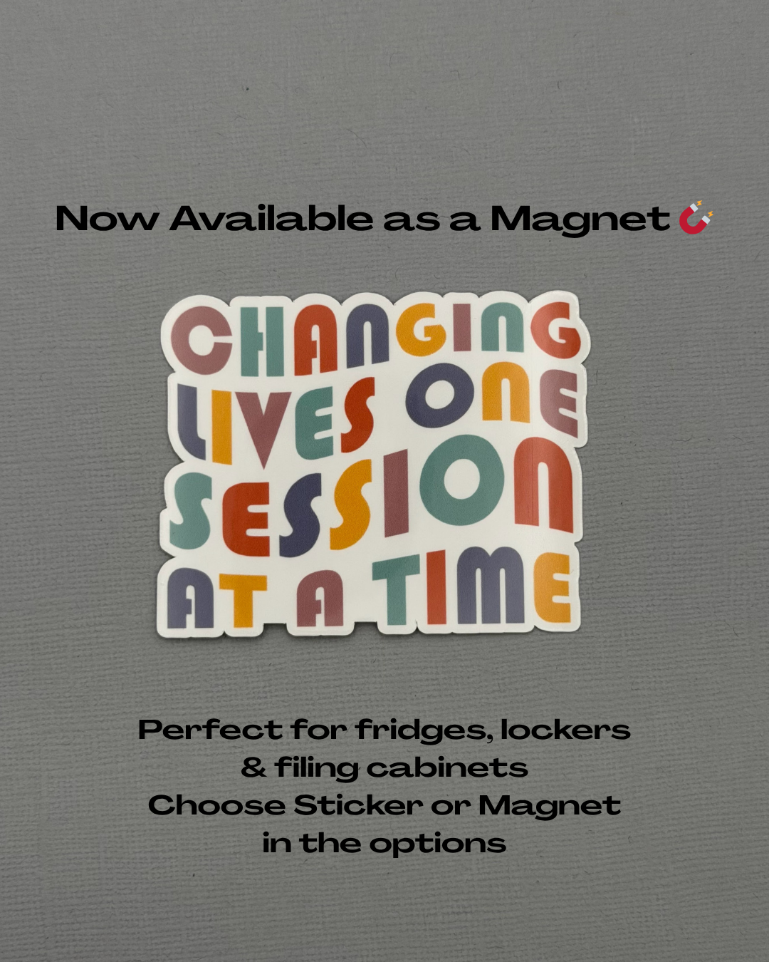 Changing Lives One Session at a Time Sticker or Magnet