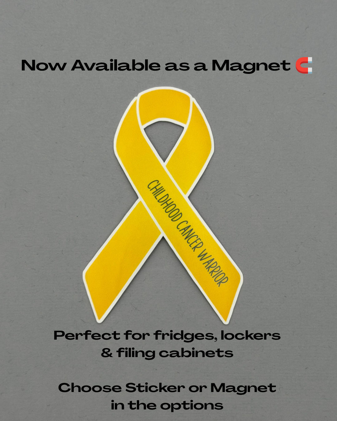 Childhood Cancer Warrior Ribbon Sticker or Magnet