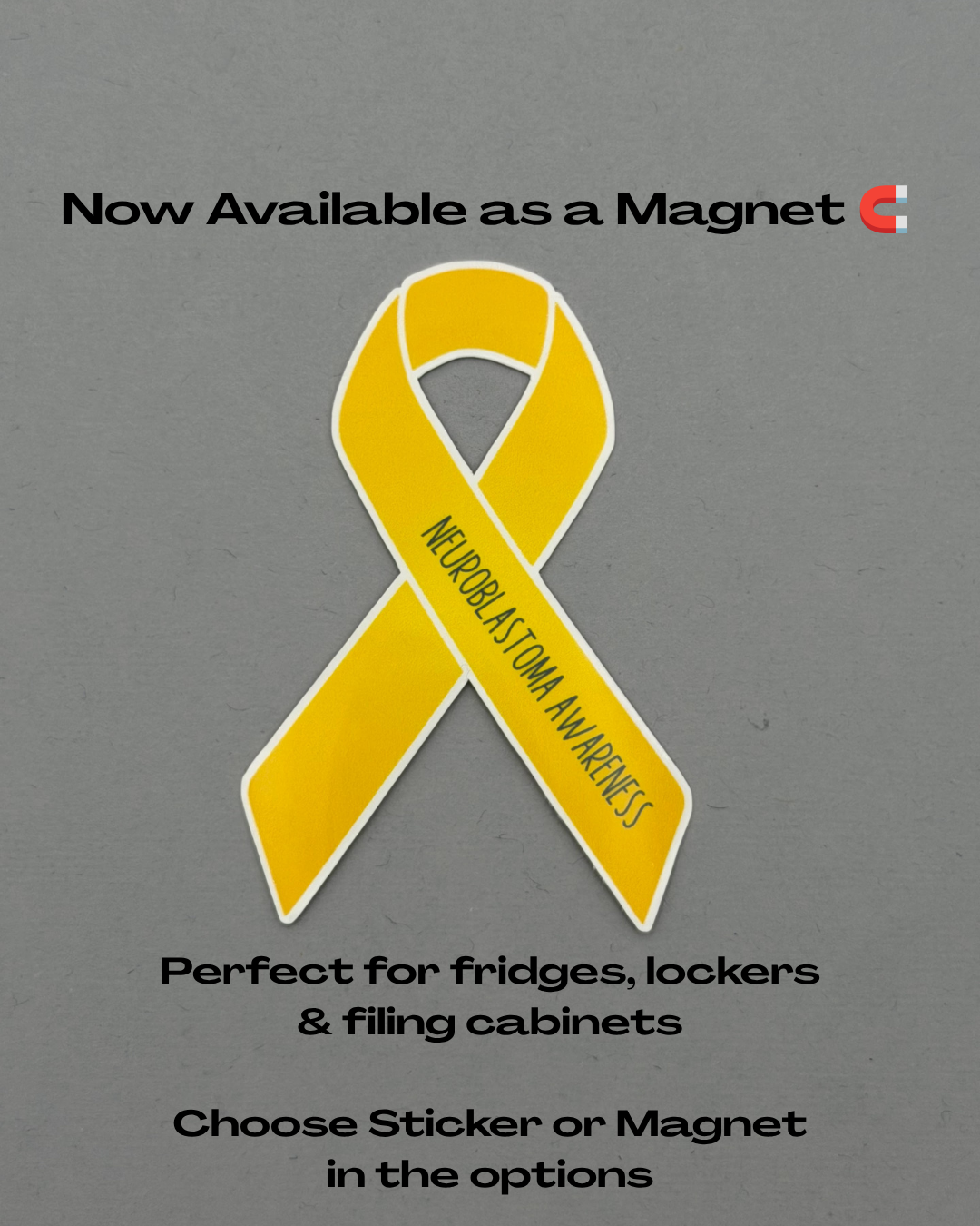 Neuroblastoma Awareness Ribbon Sticker or Magnet