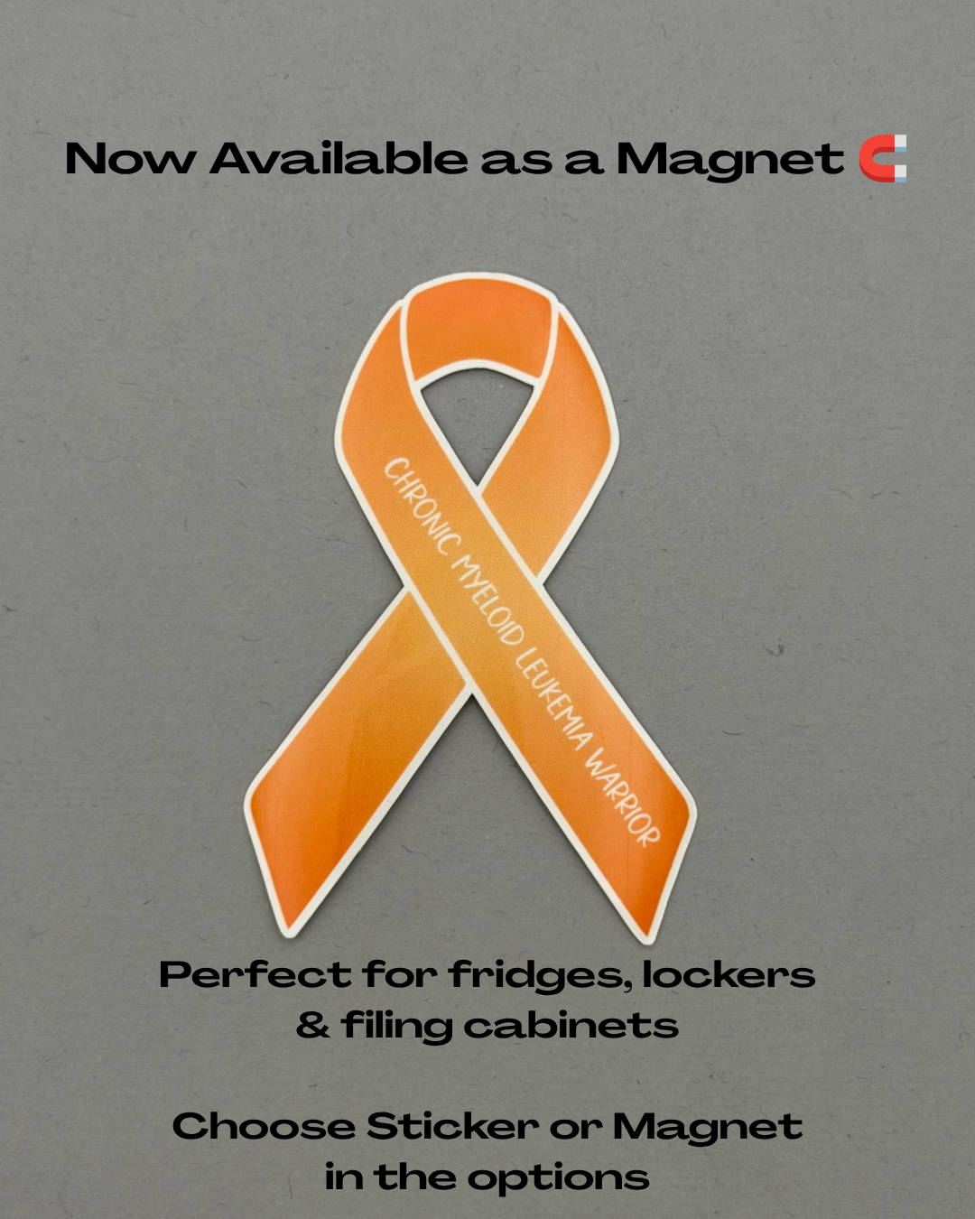 Chronic Myeloid Leukemia Warrior Ribbon Sticker or Magnet