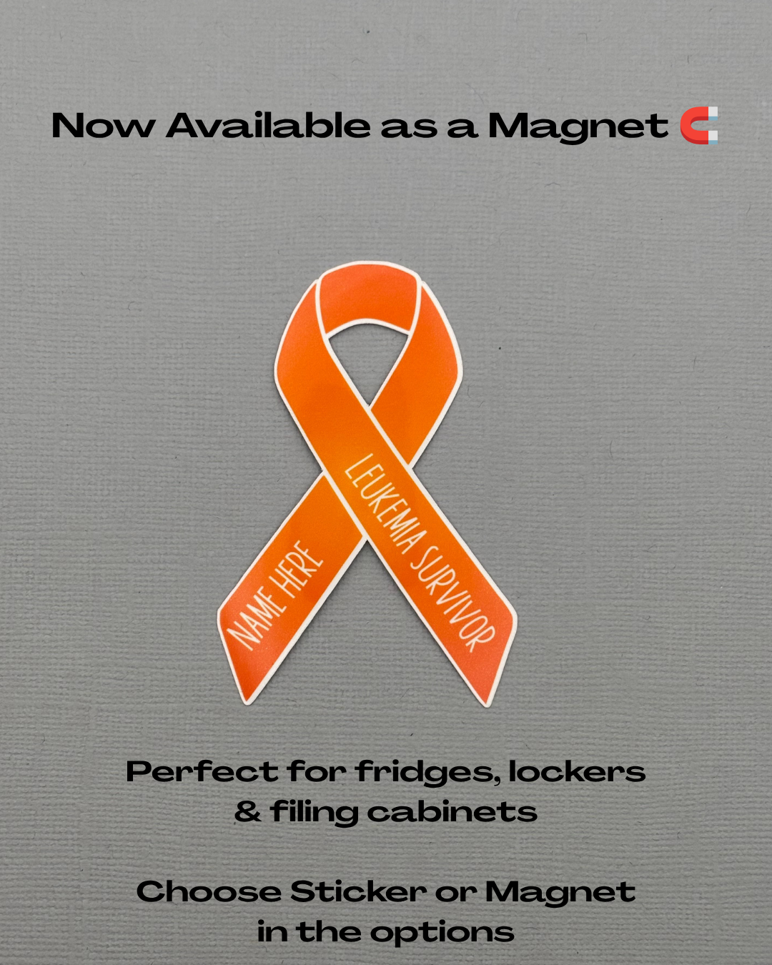 Leukemia Survivor Custom Ribbon Sticker or Magnet