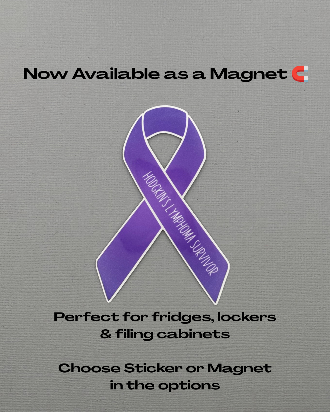 Hodgkin's Lymphoma Survivor Ribbon Sticker or Magnet