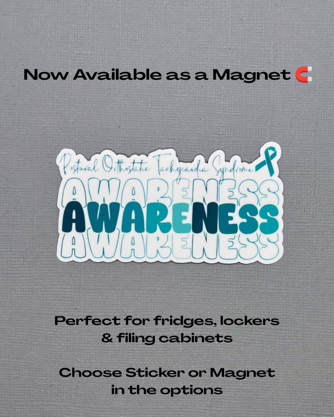 Postural Orthostatic Tachycardia Syndrome Awareness Sticker or Magnet