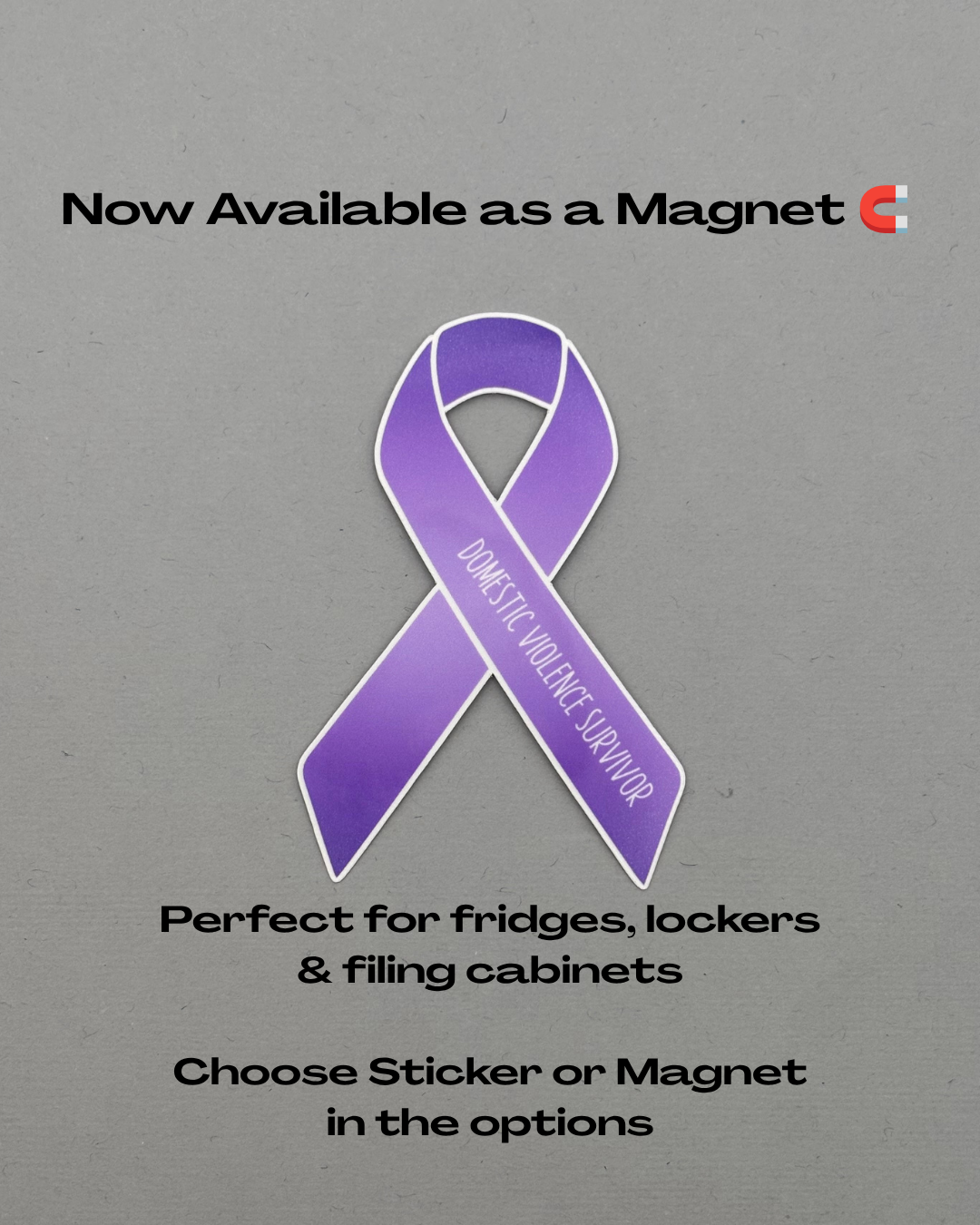 Domestic Violence Survivor Ribbon Sticker or Magnet