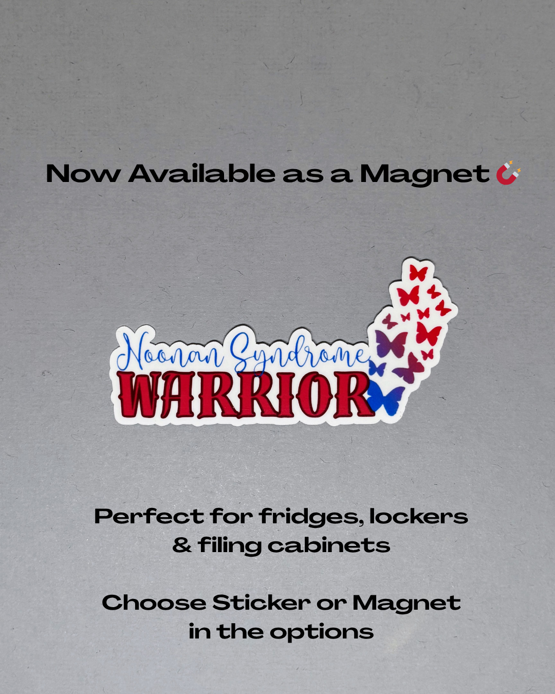 Noonan Syndrome Warrior Butterflies Sticker or Magnet