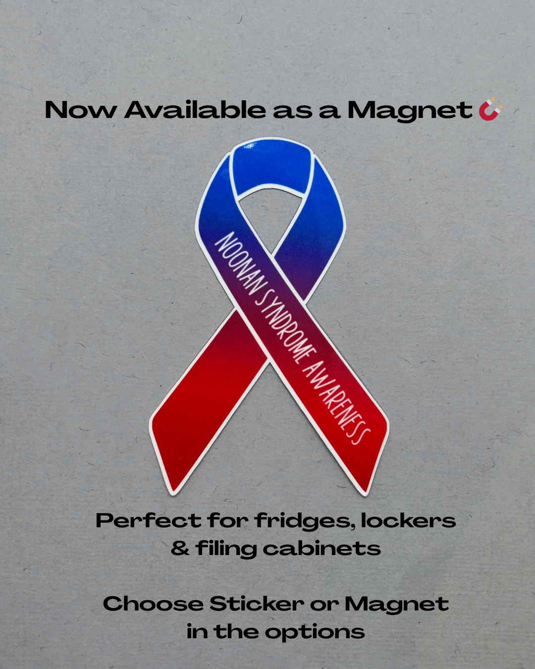 Noonan Syndrome Awareness Ribbon Sticker or Magnet