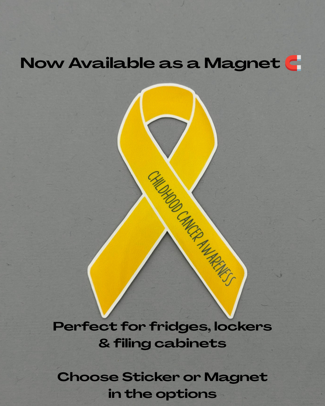 Childhood Cancer Awareness Ribbon Sticker or Magnet
