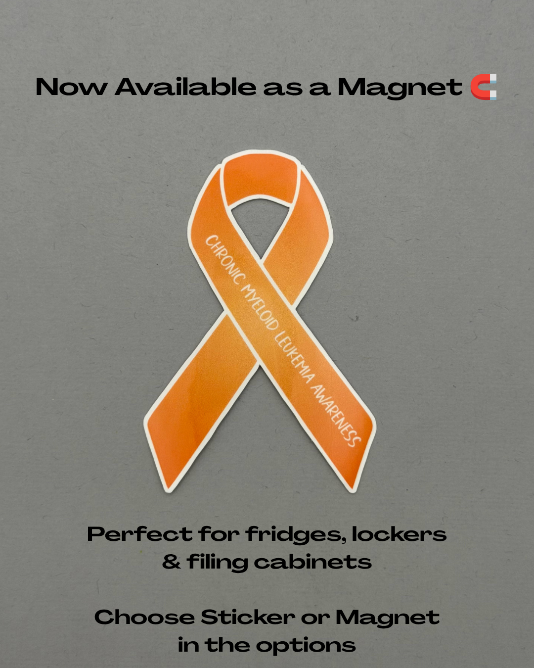 Chronic Myeloid Leukemia Awareness Ribbon Sticker or Magnet