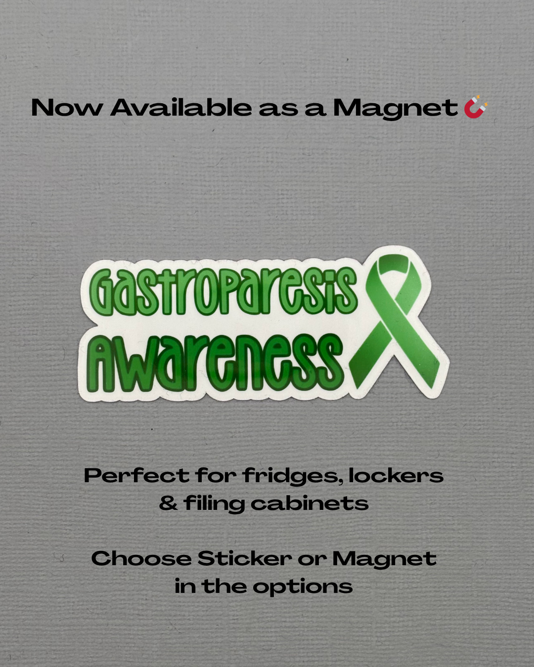 Gastroparesis Awareness with Ribbon Sticker or Magnet